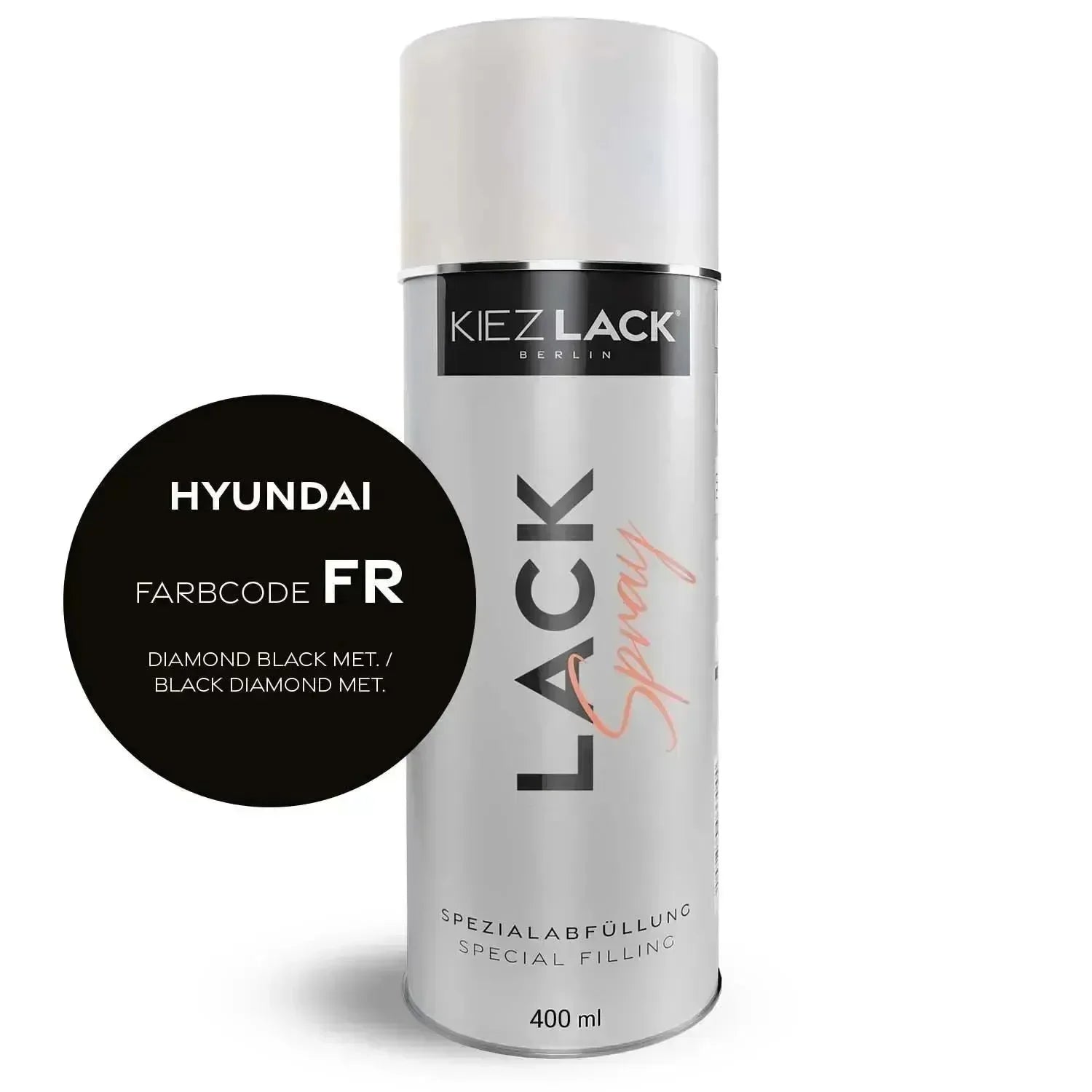 Kiezlack Lackspray Autolack Spraydose HYUNDAI FR DIAMOND BLACK MET.