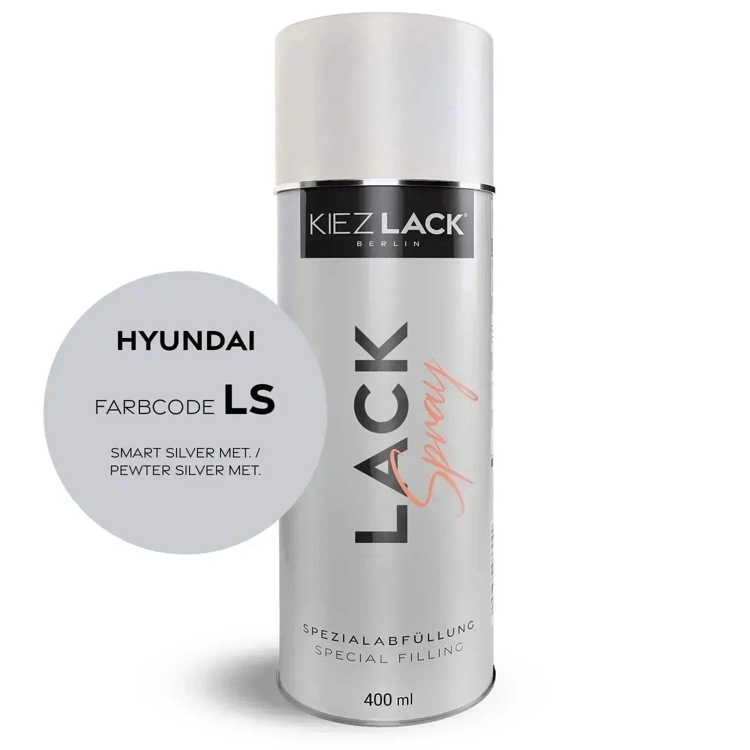 Kiezlack Lackspray Autolack Spraydose HYUNDAI LS SMART SILVER MET.