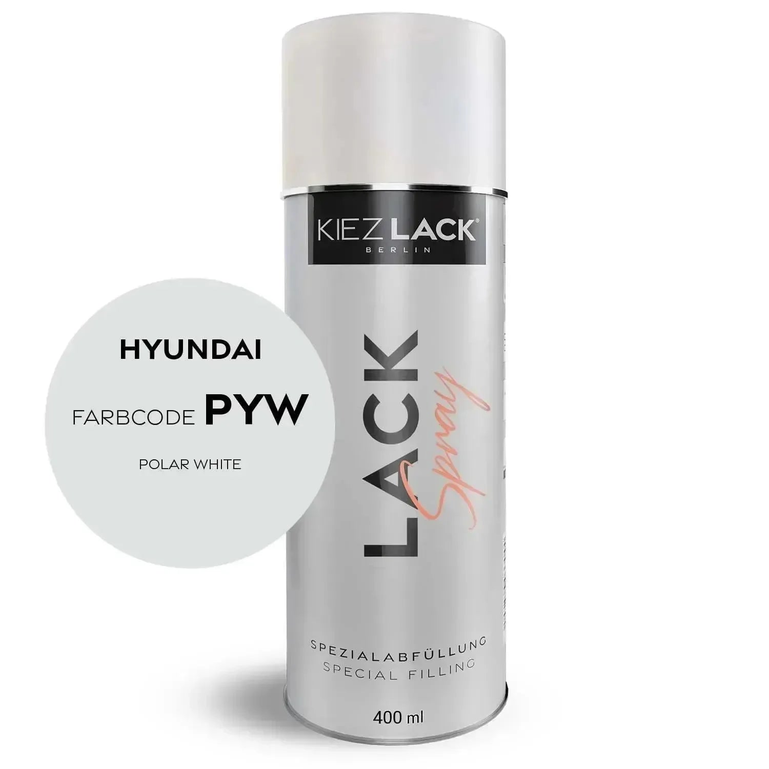Kiezlack Lackspray Autolack Spraydose HYUNDAI PYW POLAR WHITE
