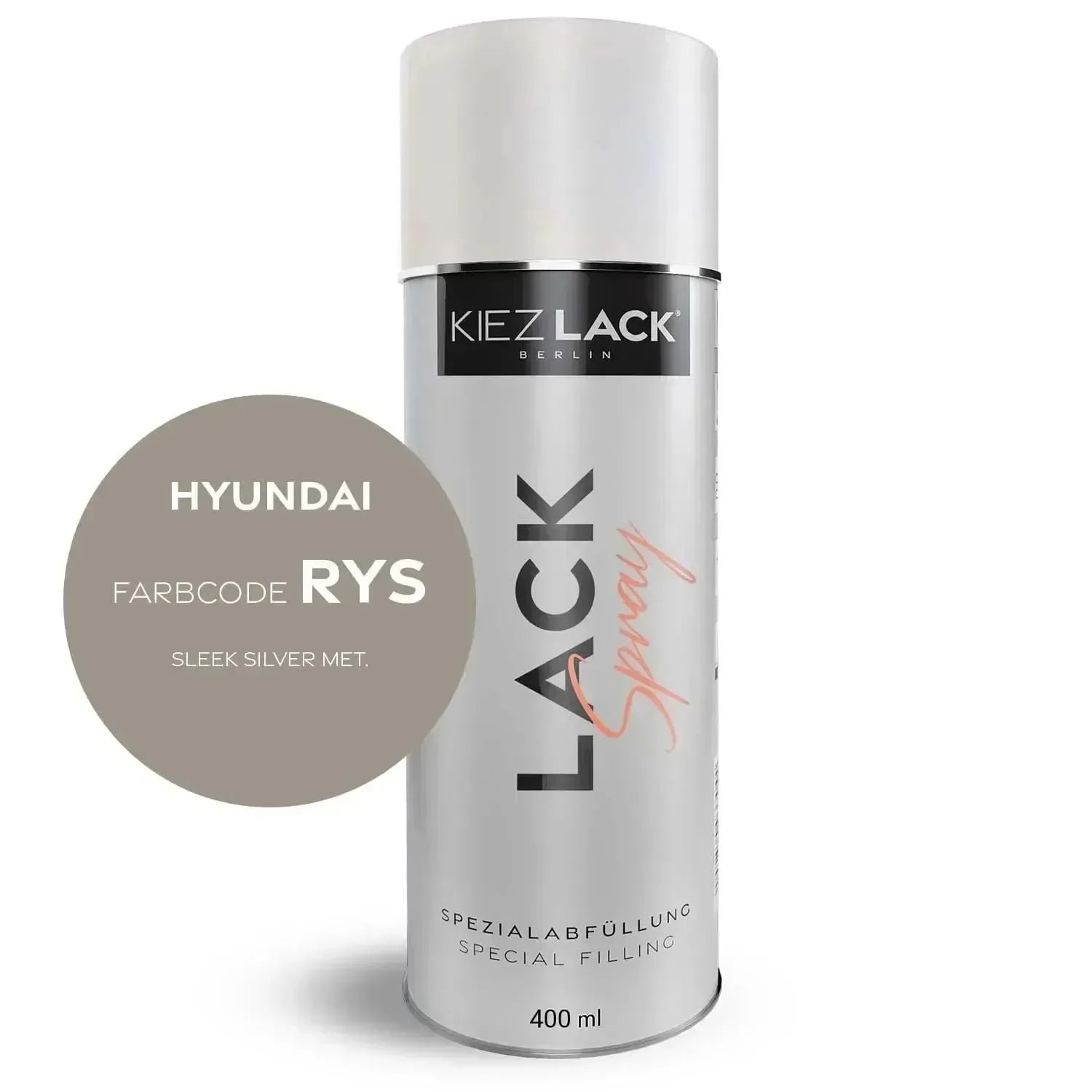 Kiezlack Lackspray Autolack Spraydose HYUNDAI RYS SLEEK SILVER MET.