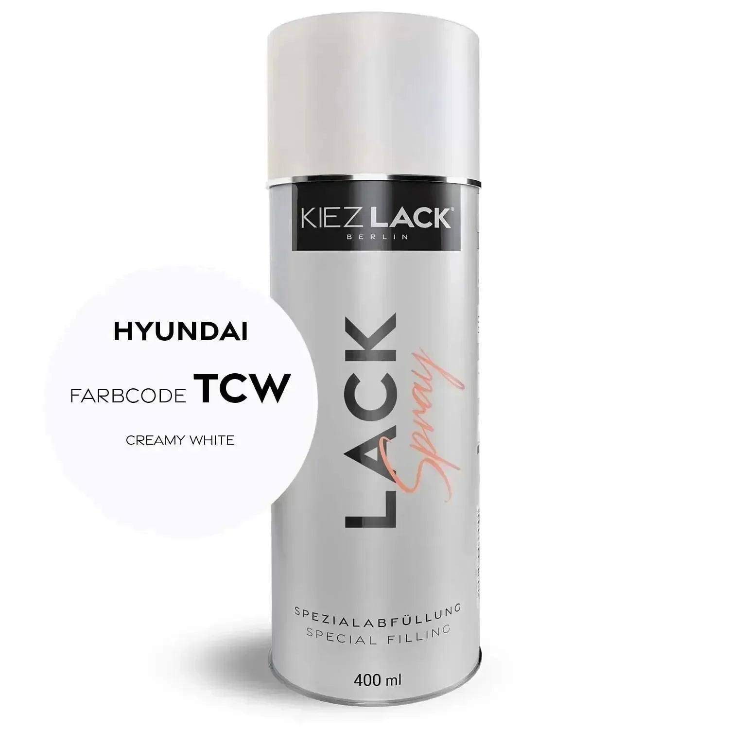 Kiezlack Lackspray Autolack Spraydose HYUNDAI TCW CREAMY WHITE