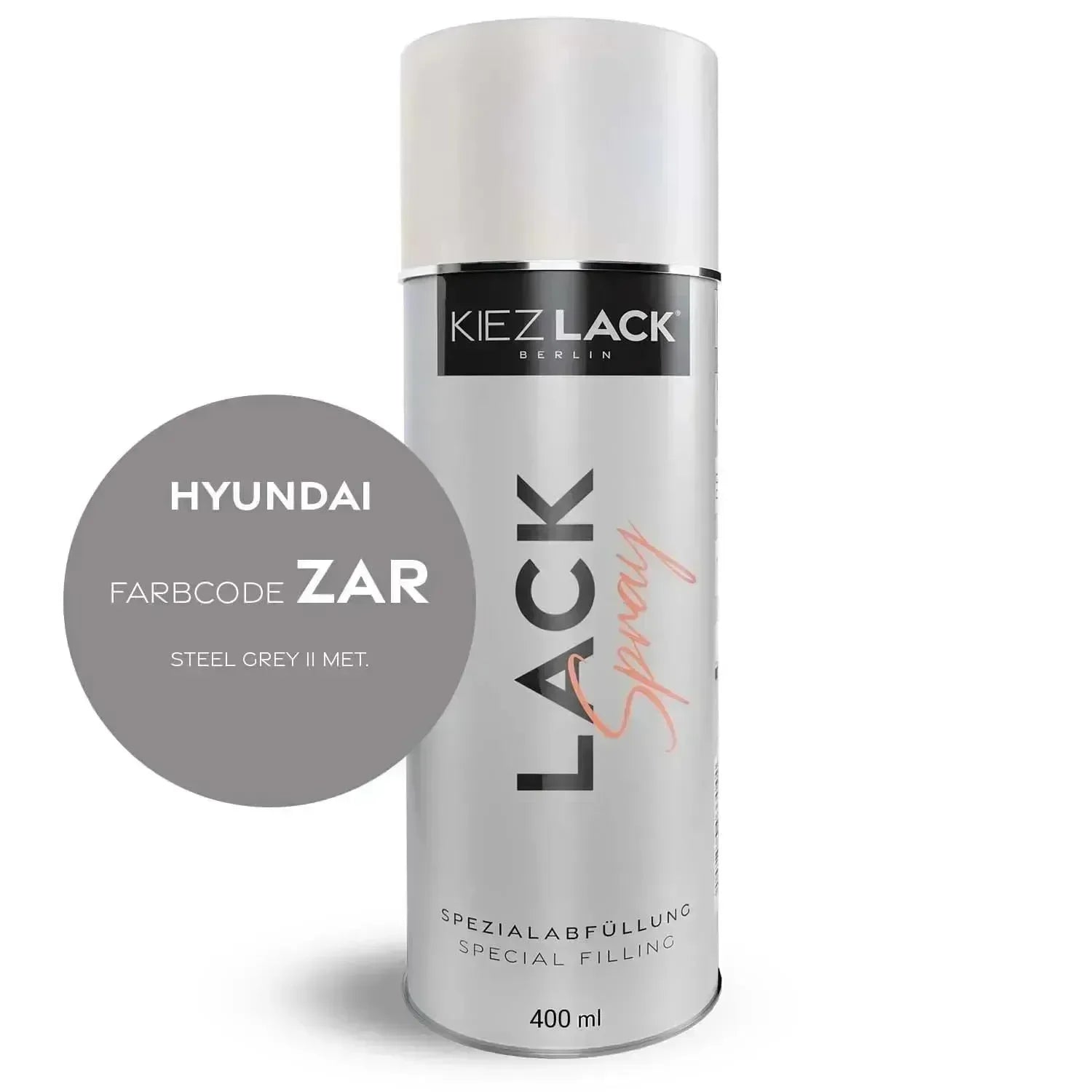 Kiezlack Lackspray Autolack Spraydose HYUNDAI ZAR STEEL GREY II MET.