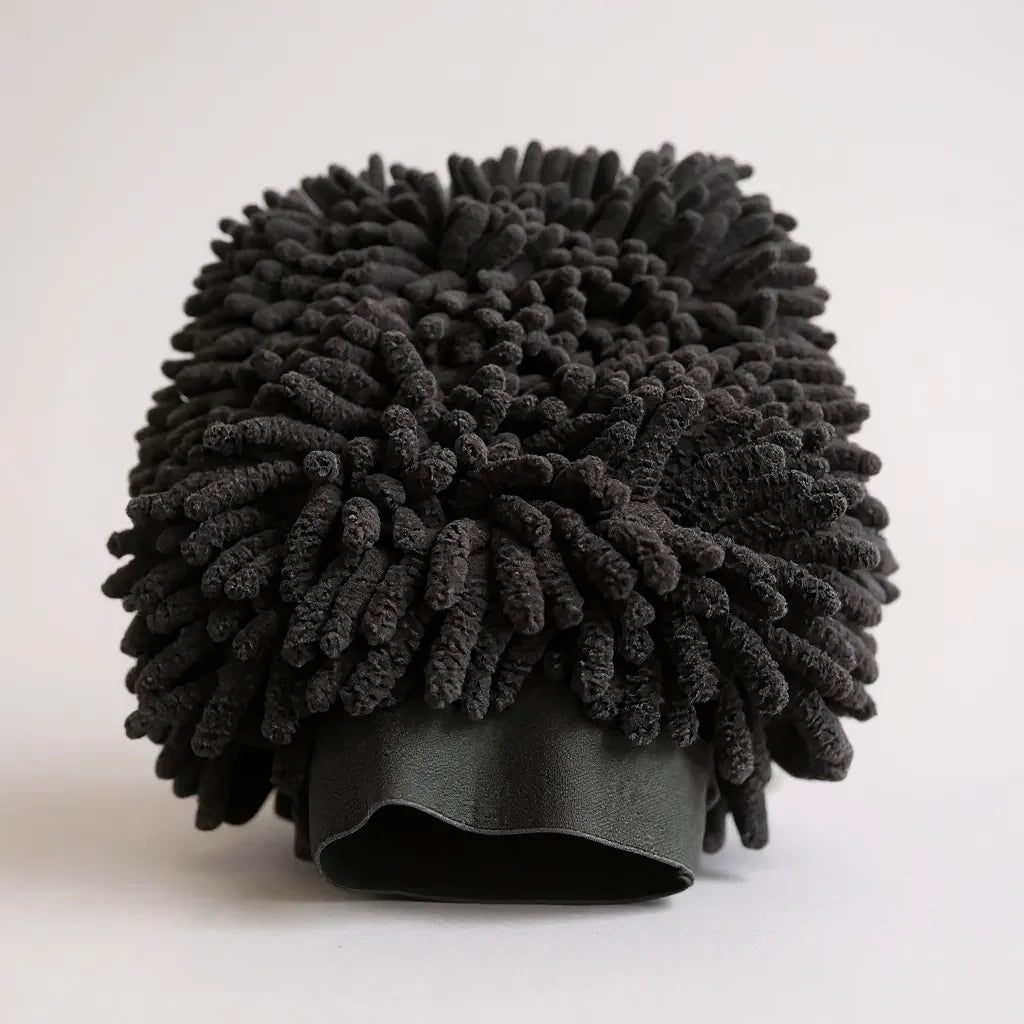 Kiezlack Racer Wash Mitt Black – Hochwertiger Mikrofasch‑Waschhandschuh 1.500 GSM