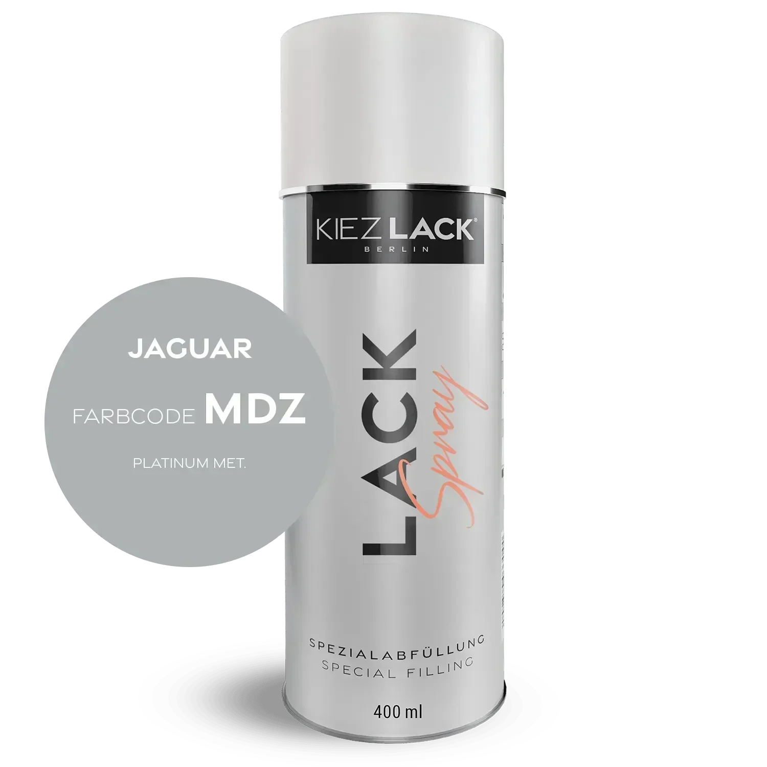 Kiezlack Lackspray Autolack Spraydose JAGUAR MDZ PLATINUM MET. Lackspray