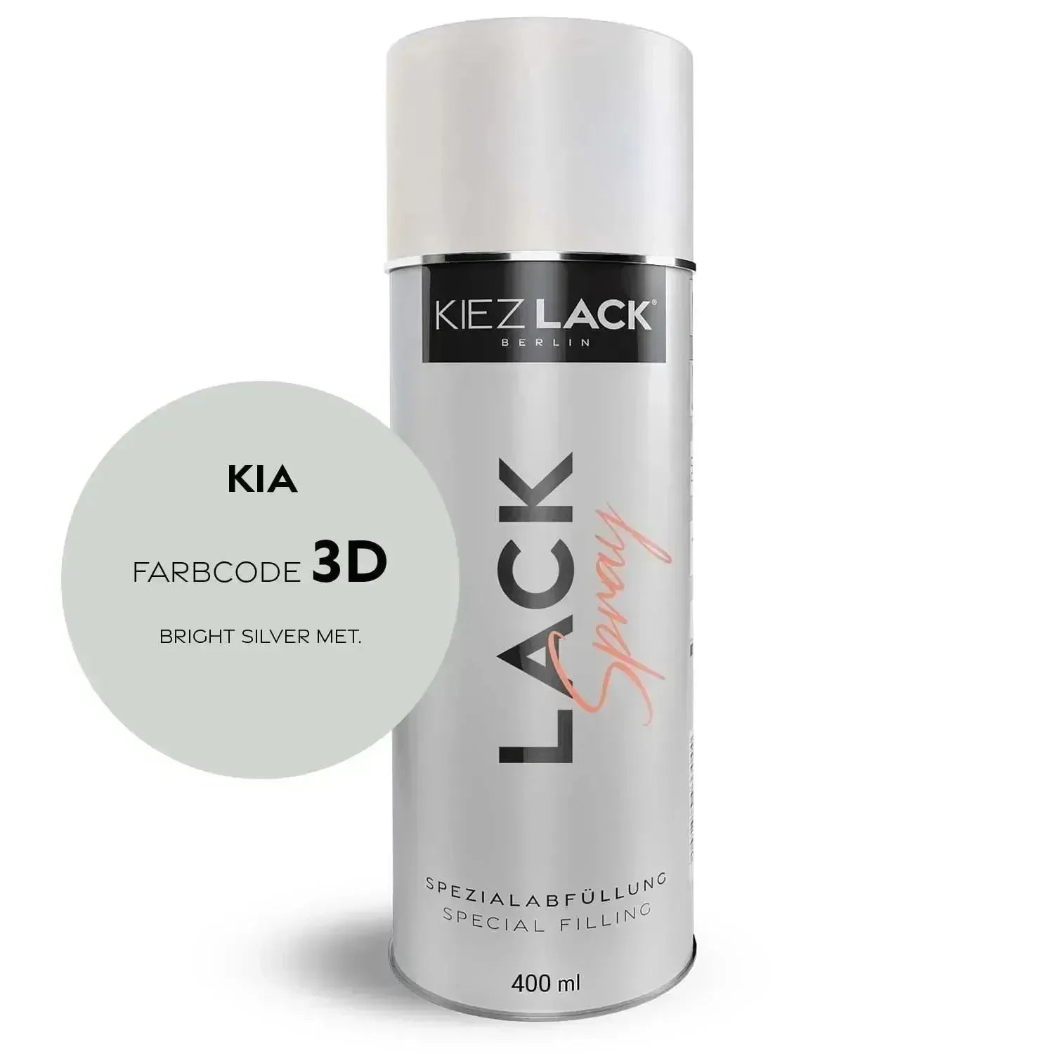 Kiezlack Lackspray Autolack Spraydose KIA 3D BRIGHT SILVER MET.