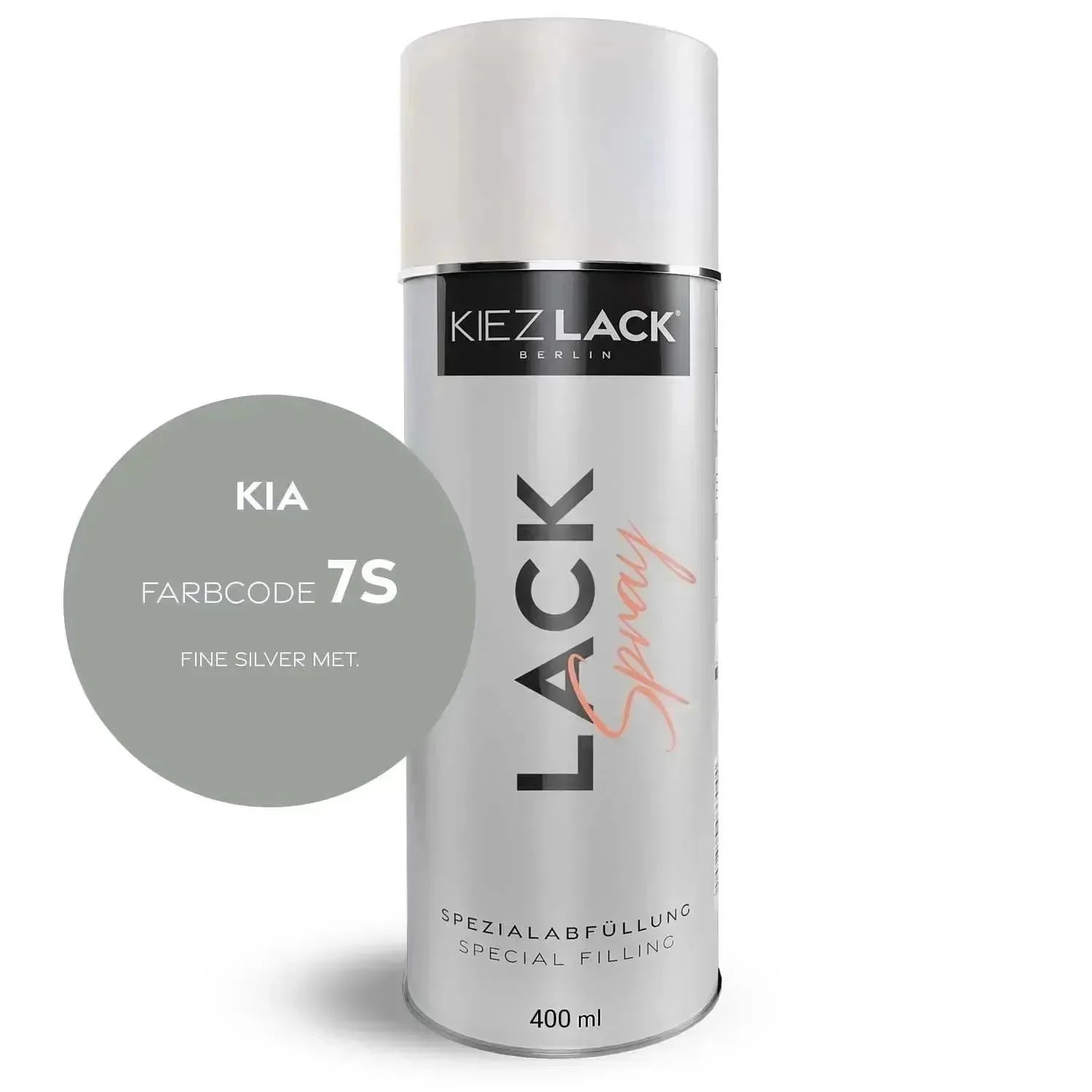 Kiezlack Lackspray Autolack Spraydose KIA 7S FINE SILVER MET.