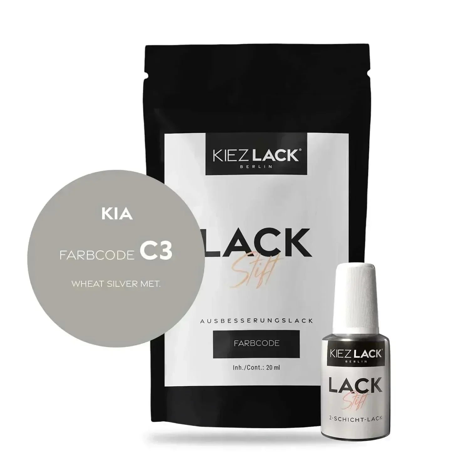 Kiezlack Lackspray Autolack Spraydose KIA C3 WHEAT SILVER MET.