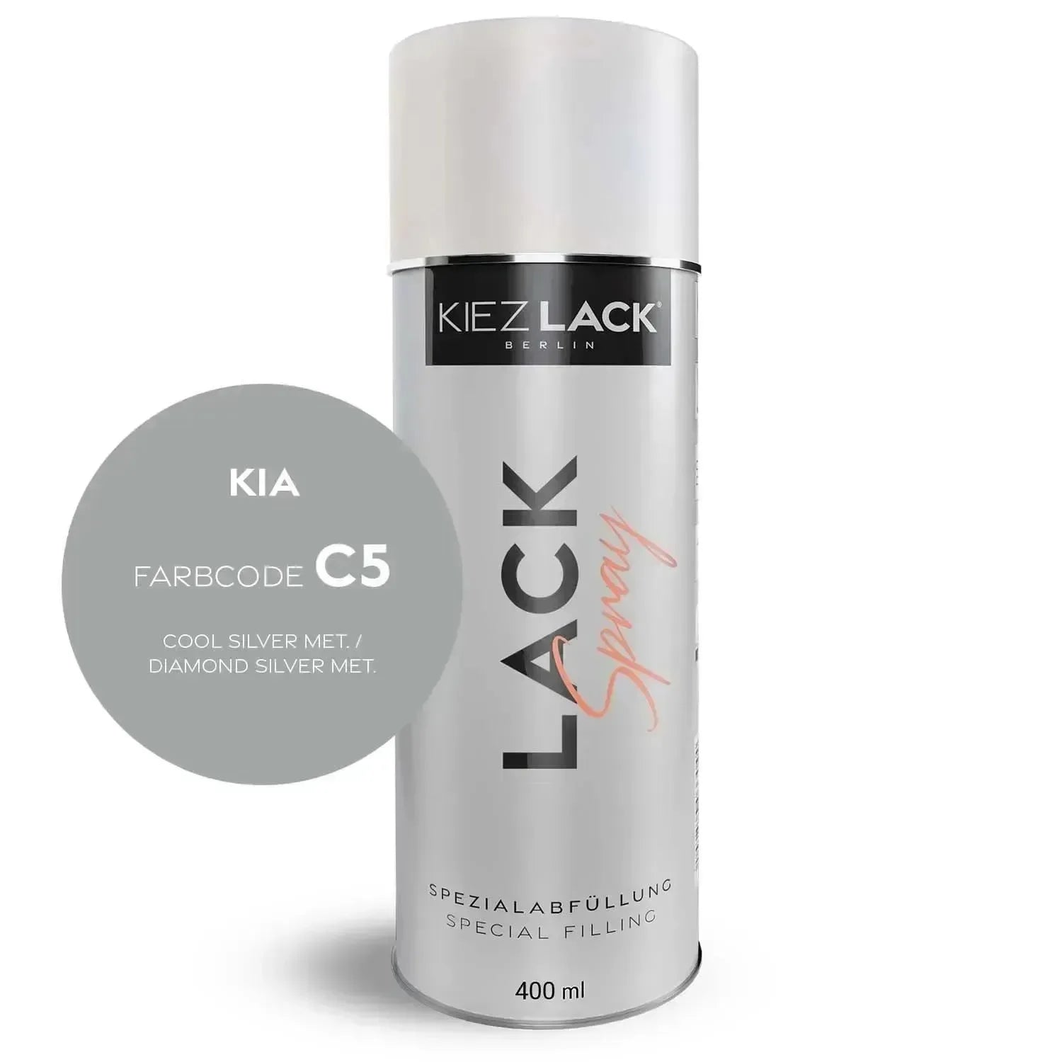 Kiezlack Lackspray Autolack Spraydose KIA C5 COOL SILVER MET.