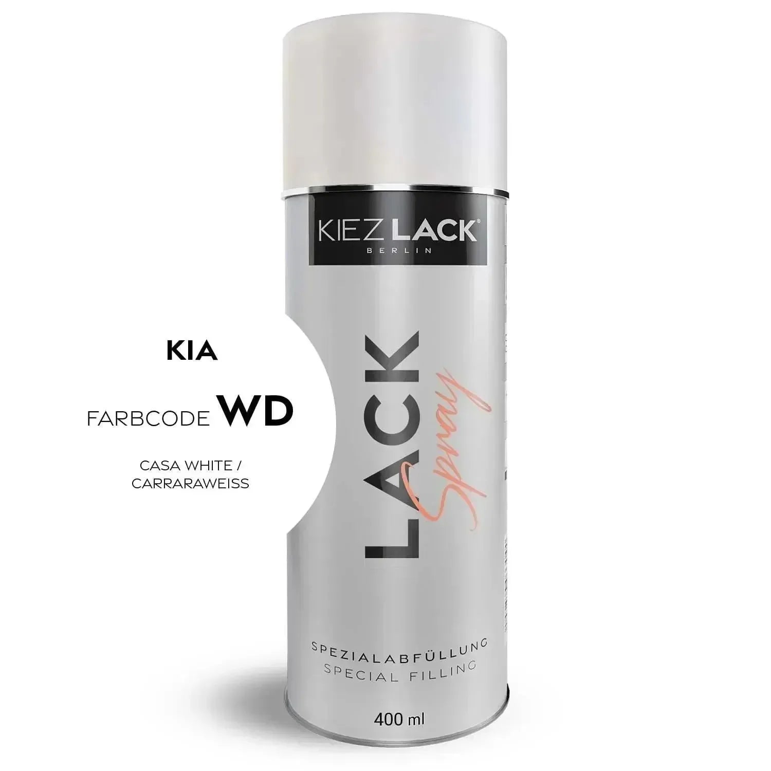 Kiezlack Lackspray Autolack Spraydose KIA WD CASA WHITE