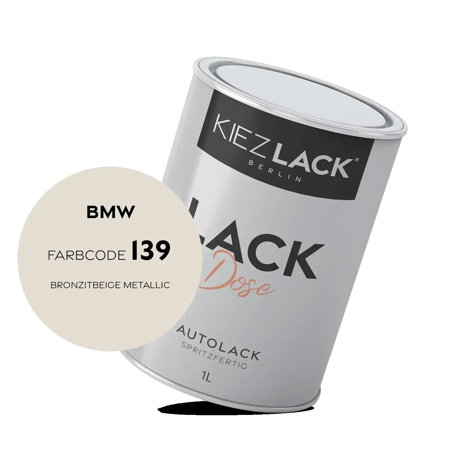 Kiezlack 1K Autolack Lackdose Basislack spritzfertig BMW 139 BRONZITBEIGE Metallic