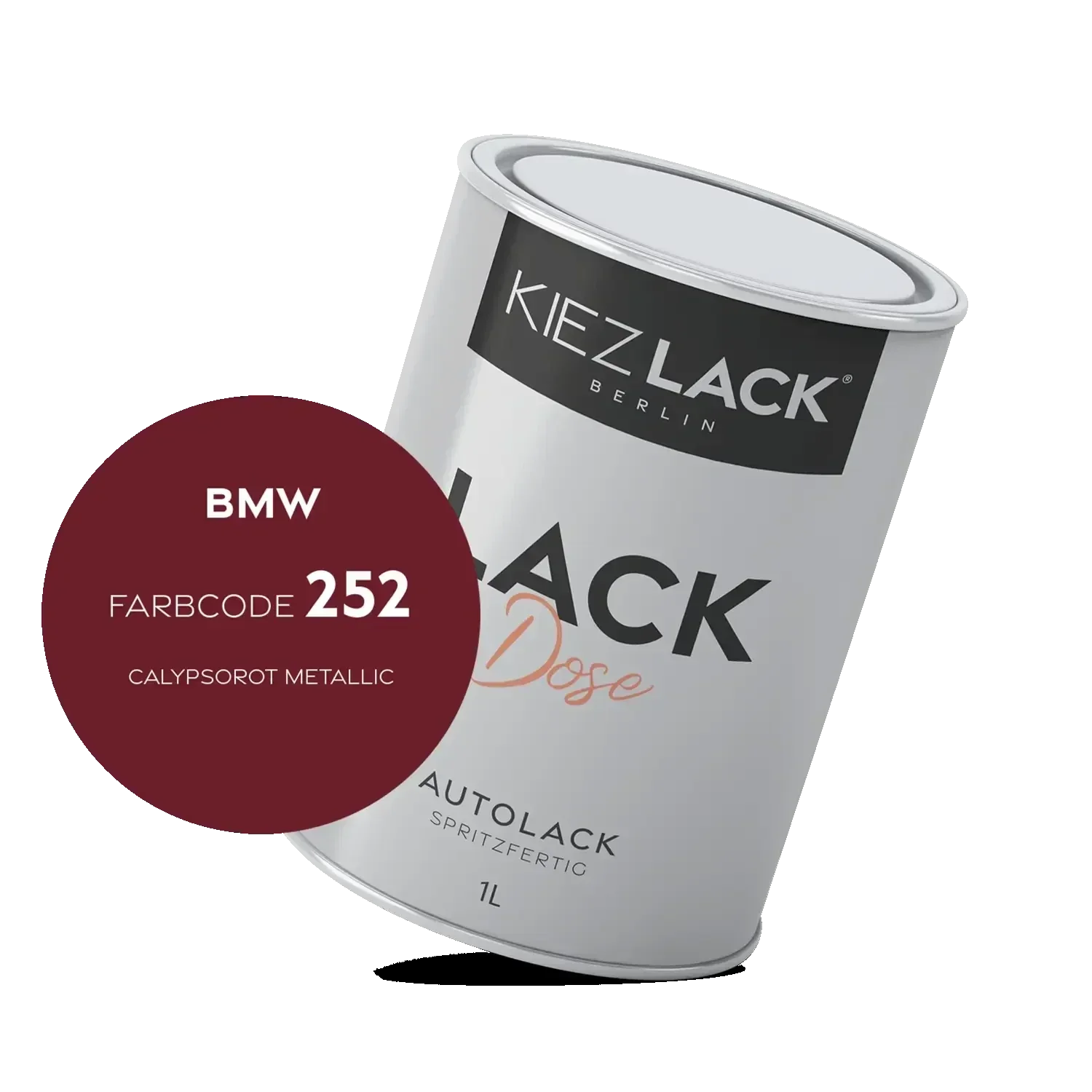 1K Autolack Lackdose Basislack spritzfertig BMW 252 CALYPSOROT Metallic - Kiezlack