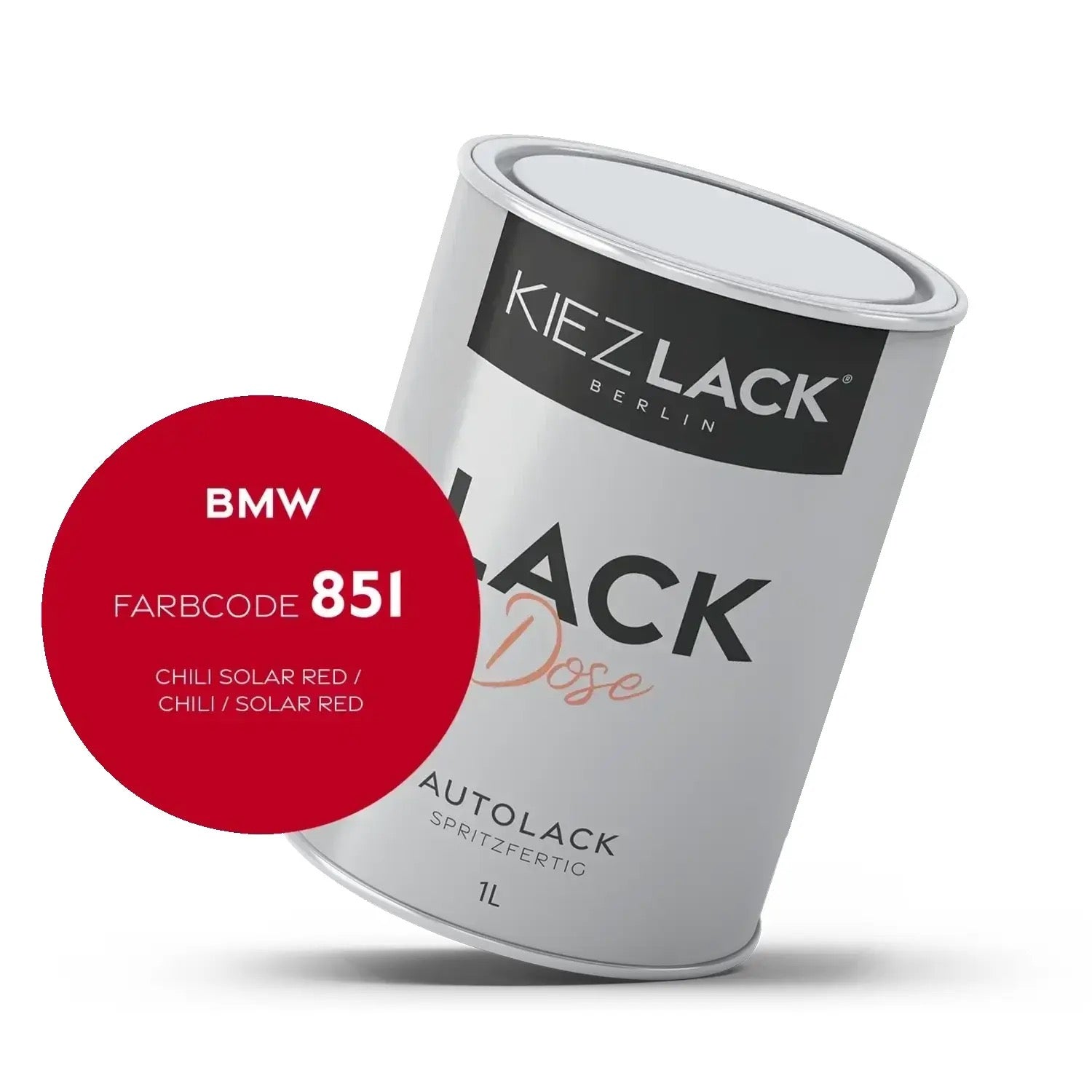 Kiezlack 1K Autolack Lackdose Basislack spritzfertig BMW 851 CHILI SOLAR RED
