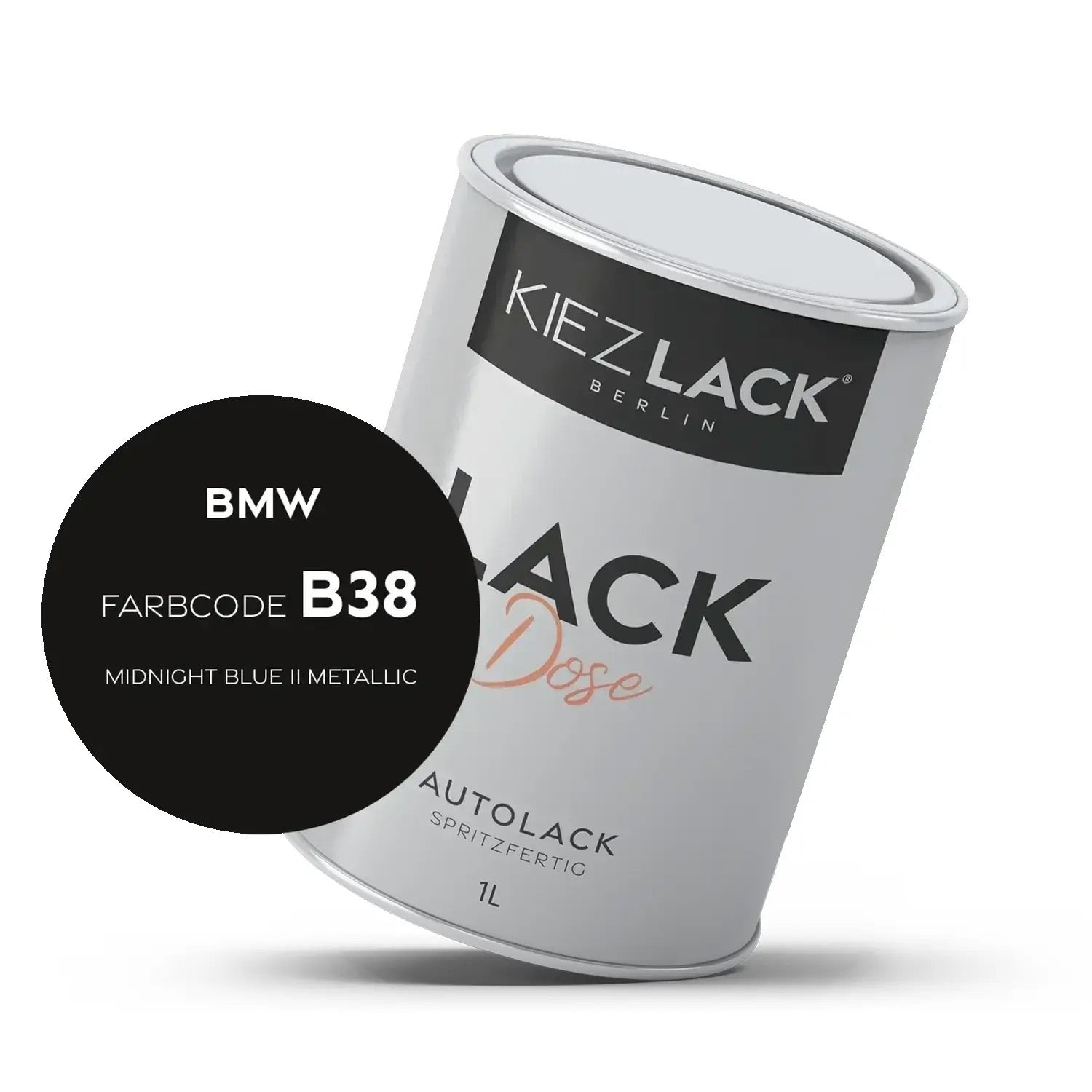 Kiezlack 1K Autolack Lackdose Basislack spritzfertig BMW B38 MIDNIGHT BLUE II Metallic