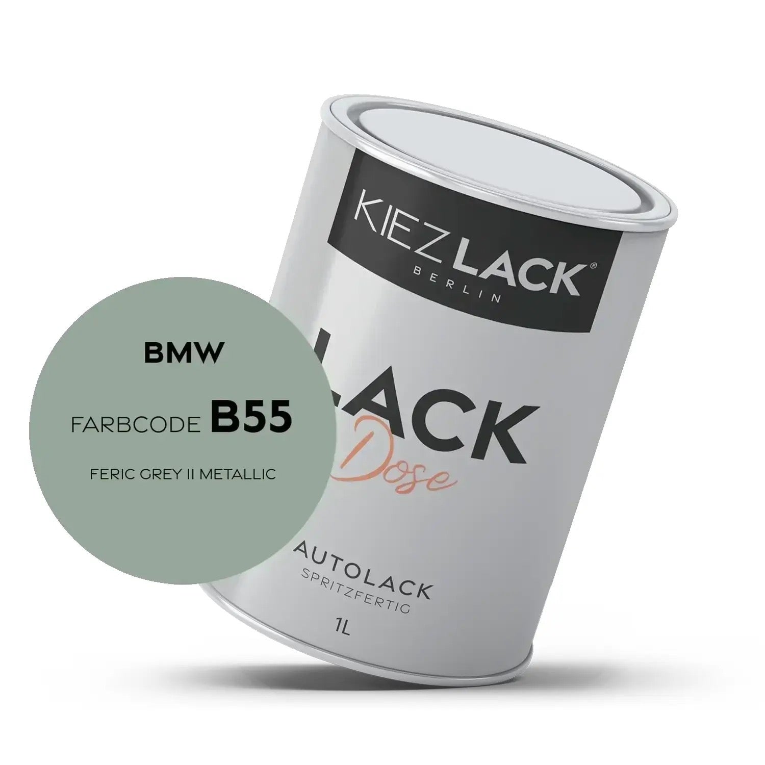 Kiezlack 1K Autolack Lackdose Basislack spritzfertig BMW B55 FERIC GREY II Metallic