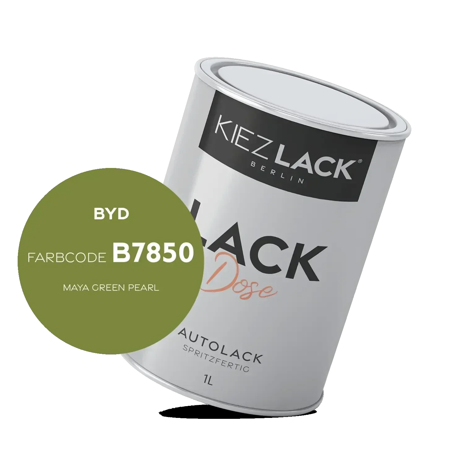 Kiezlack 1K Autolack Lackdose Basislack spritzfertig BYD B7850 MAYA GREEN PEARL