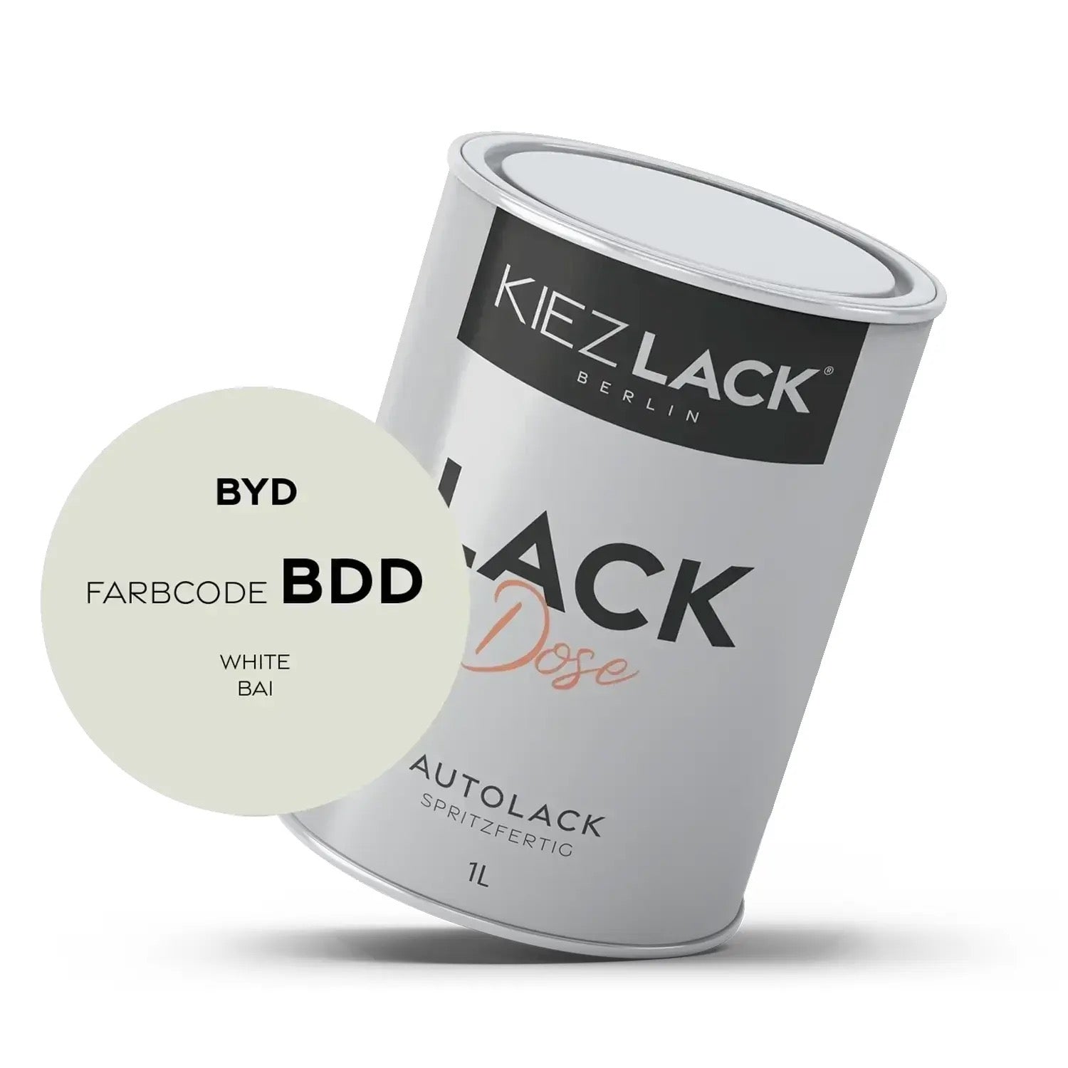 1K Autolack Lackdose Basislack spritzfertig BYD BDD WHITE