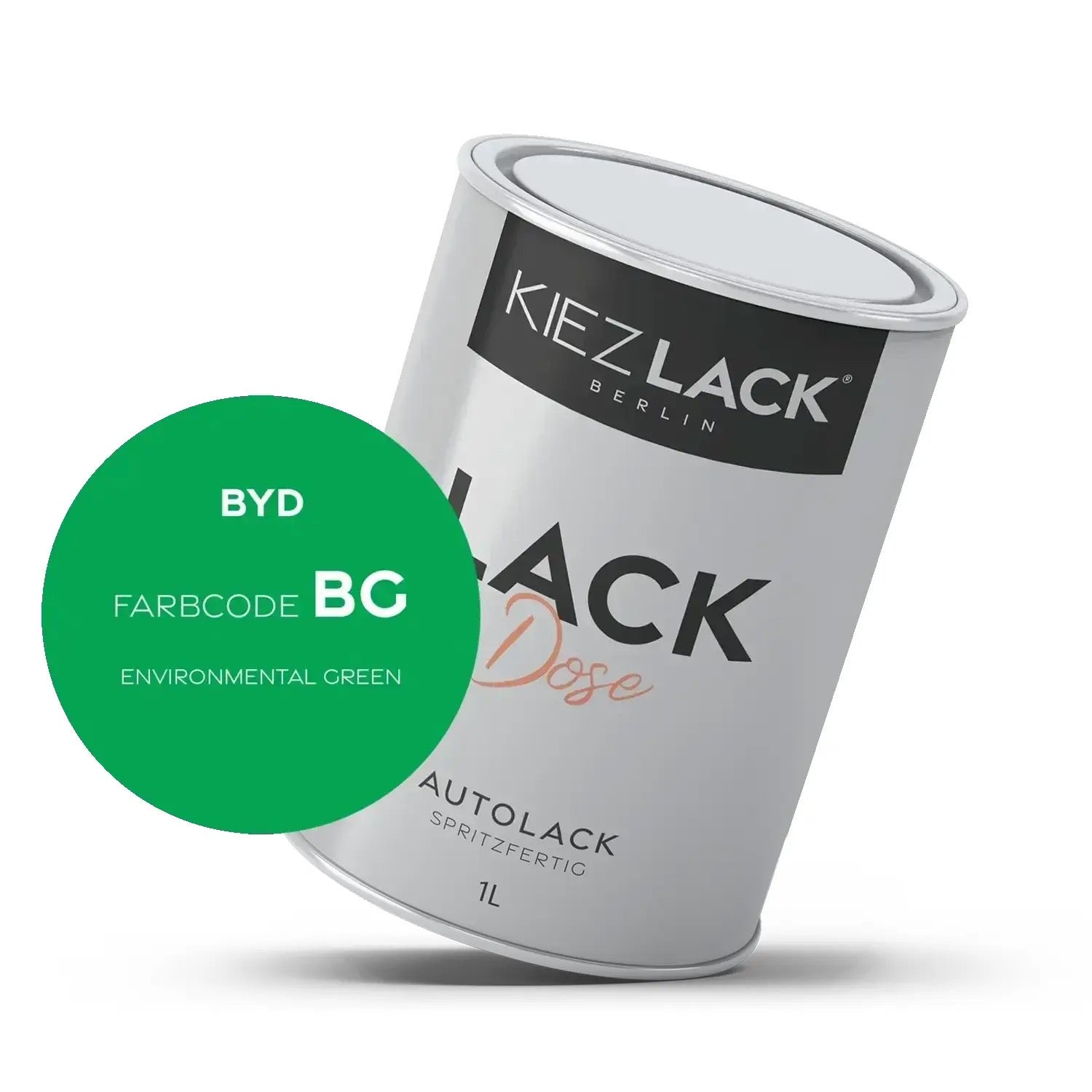 Kiezlack 1K Autolack Lackdose Basislack spritzfertig BYD BGM FOREST GREEN MET.