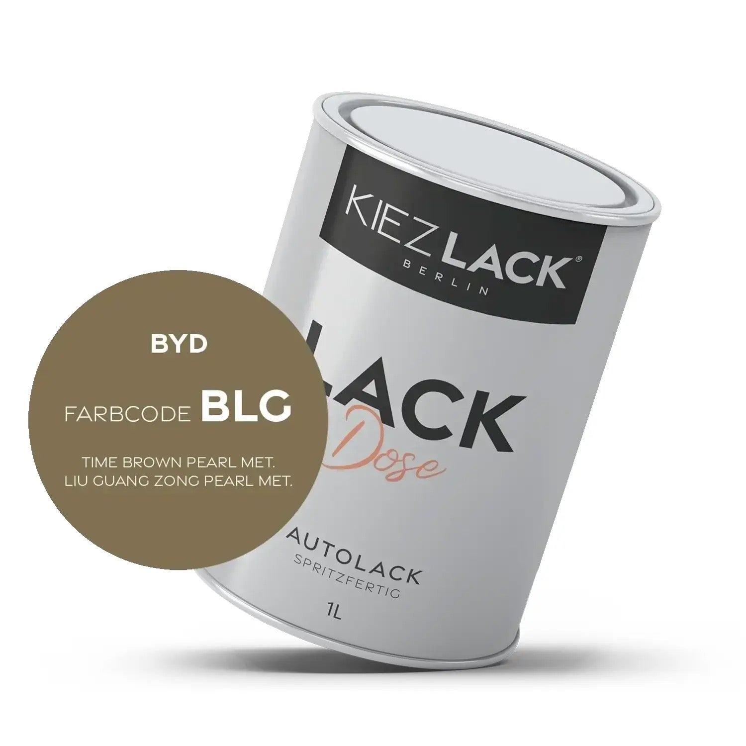 Kiezlack 1K Autolack Lackdose Basislack spritzfertig BYD BLG TIME BROWN PEARL MET.