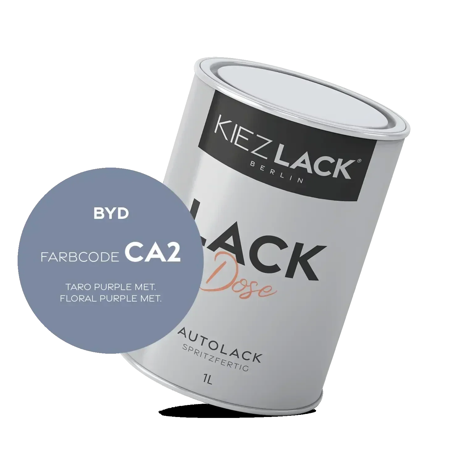 Kiezlack 1K Autolack Lackdose Basislack spritzfertig BYD CA2 TARO PURPLE MET.