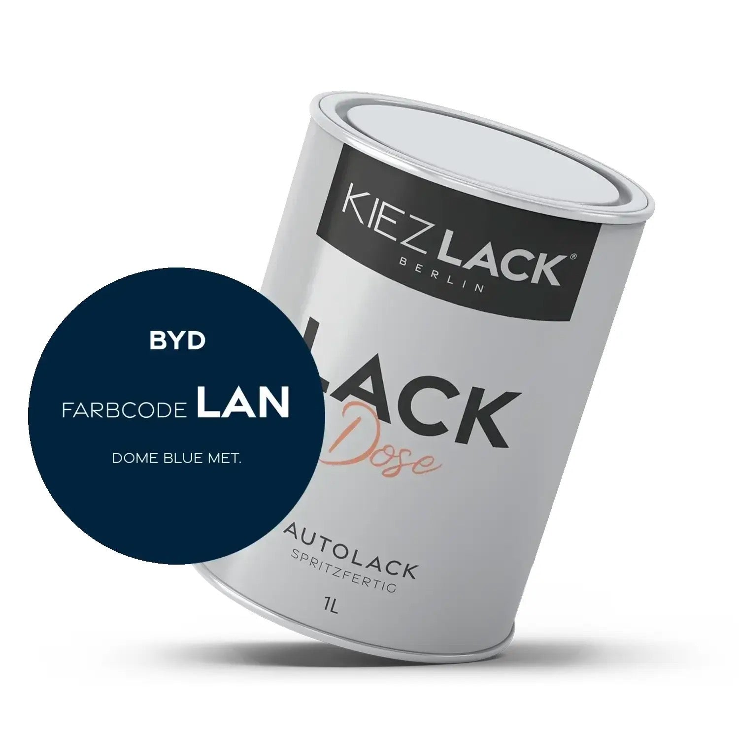 Kiezlack 1K Autolack Lackdose Basislack spritzfertig BYD LAN DOME BLUE MET.