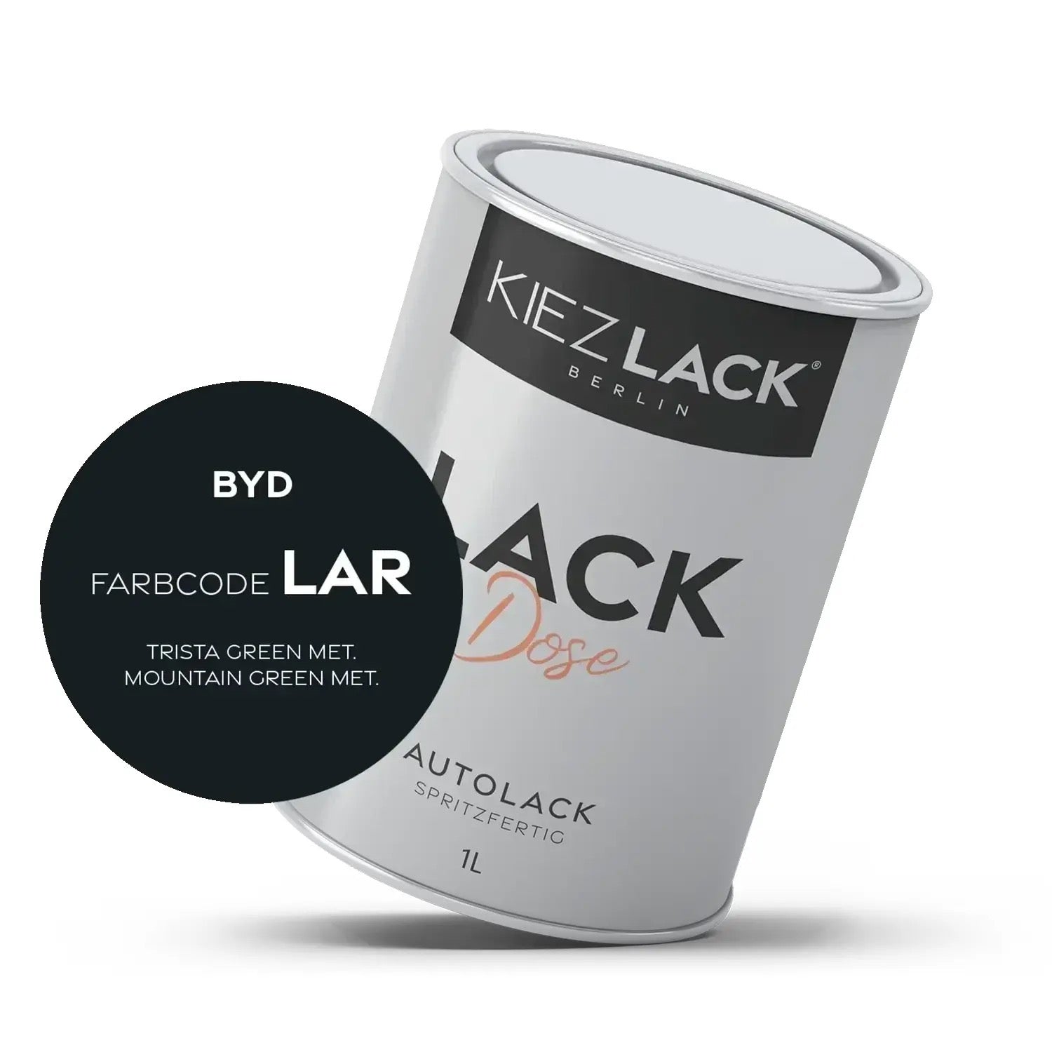 Kiezlack 1K Autolack Lackdose Basislack spritzfertig BYD LAR TRISTA GREEN MET.