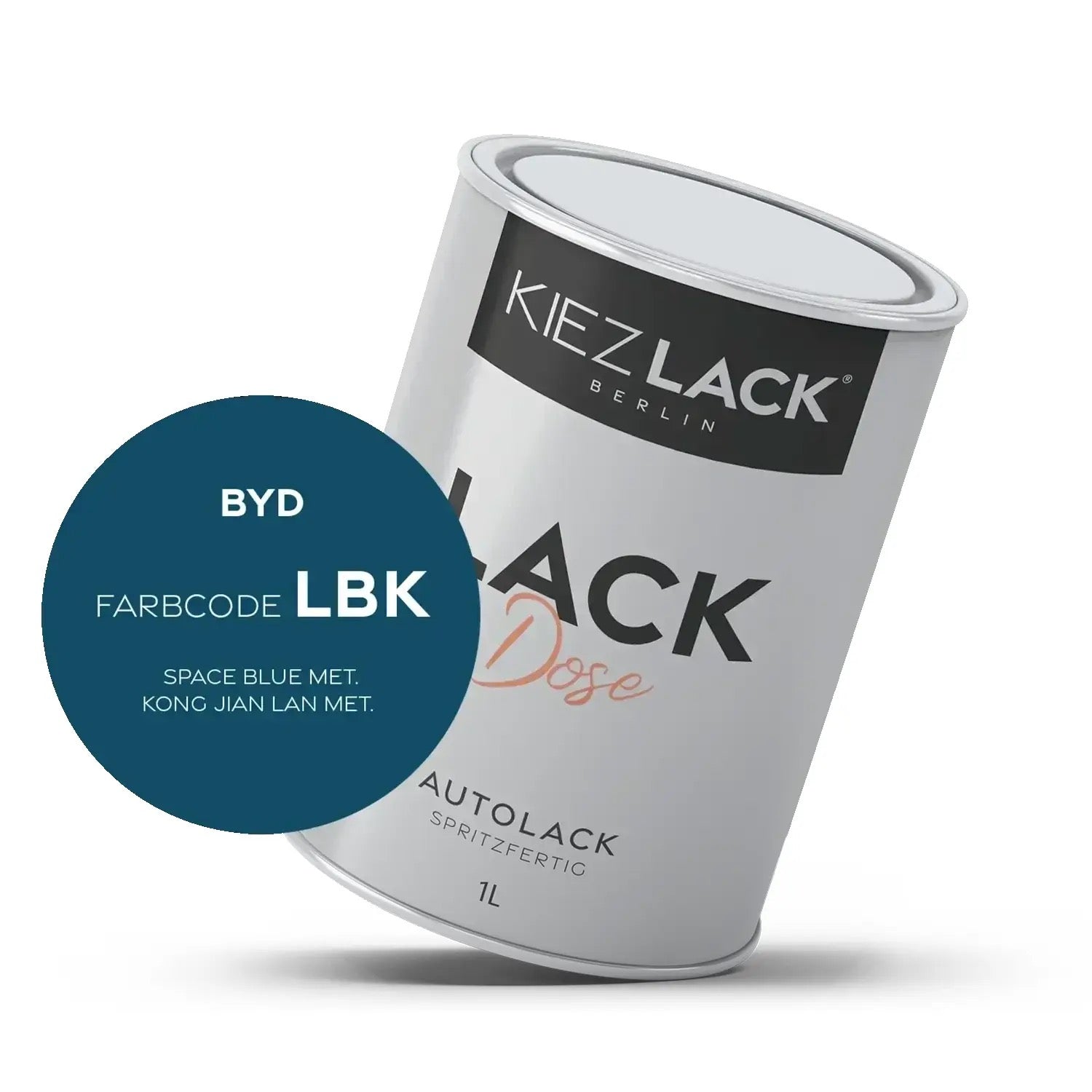 Kiezlack 1K Autolack Lackdose Basislack spritzfertig BYD LBK SPACE BLUE MET.