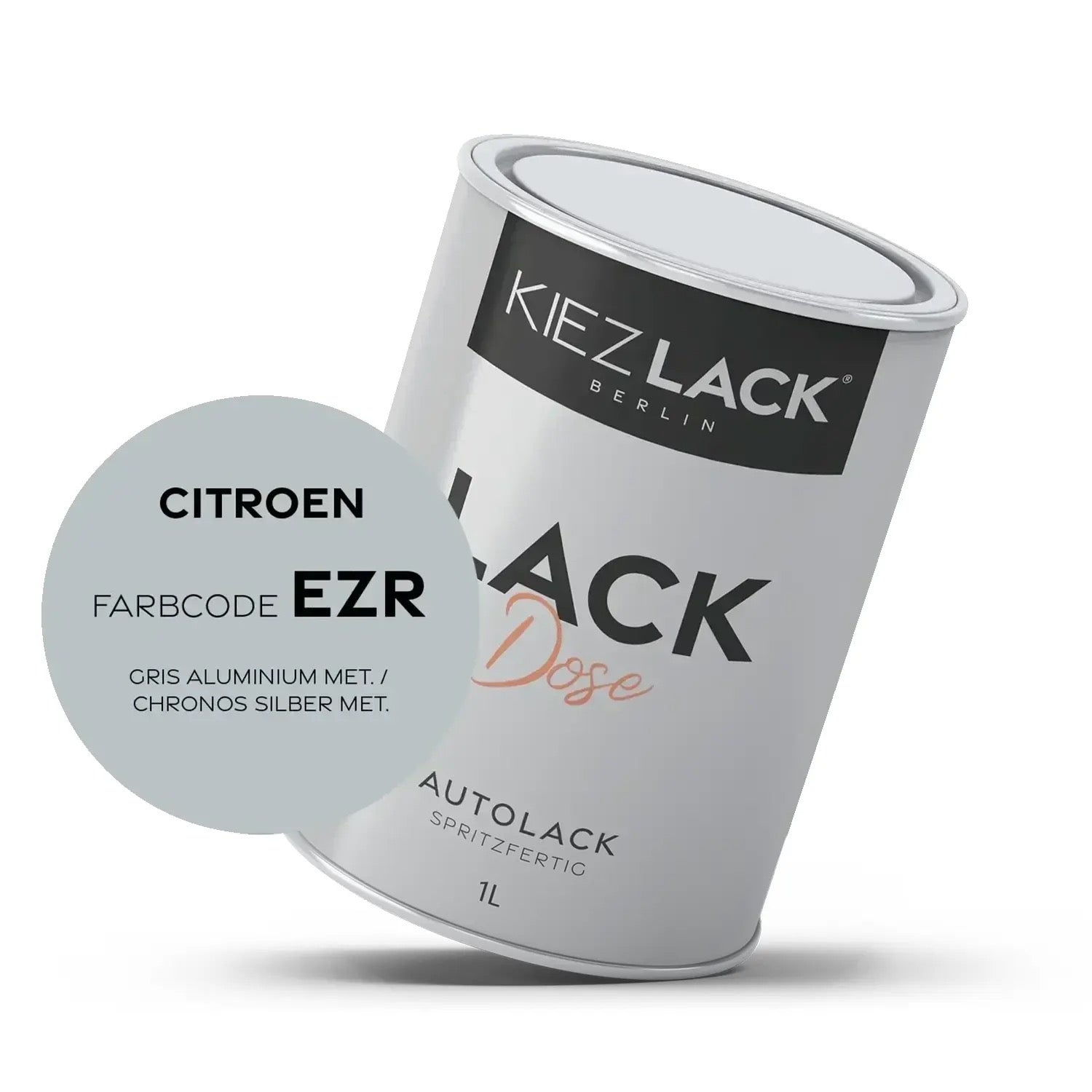 Kiezlack 1K Autolack Lackdose Basislack spritzfertig CITROEN EZRC GRIS ALUMINIUM MET.
