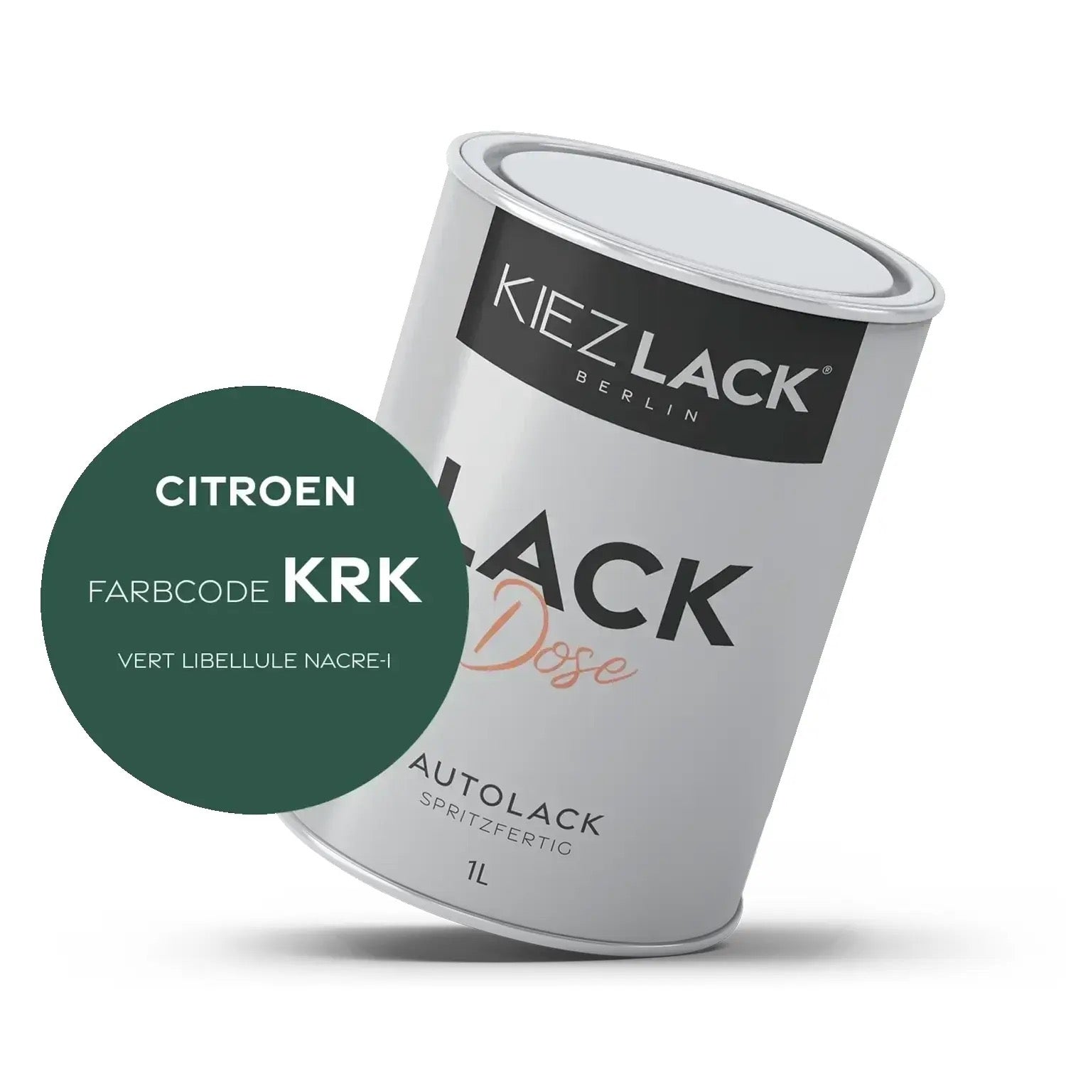 Kiezlack 1K Autolack Lackdose Basislack spritzfertig CITROEN KRK VERT LIBELLULE NACRE-1