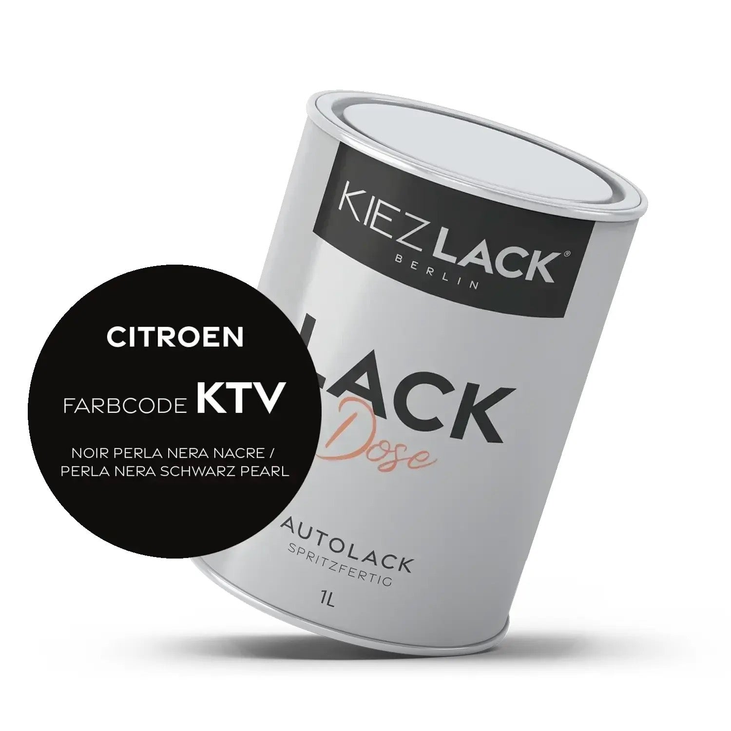 Kiezlack 1K Autolack Lackdose Basislack spritzfertig CITROEN KTV NOIR PERLA NERA NACRE