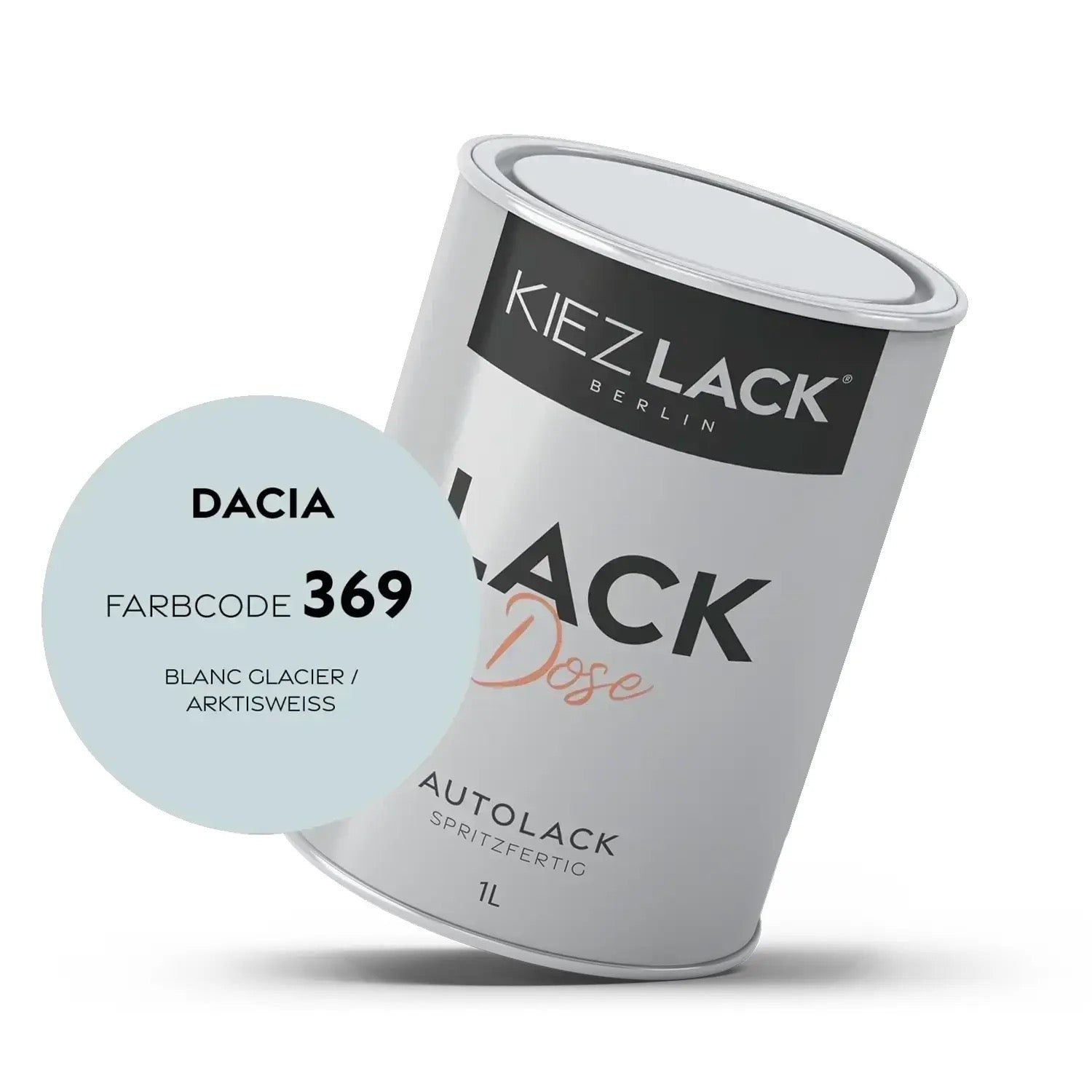 Kiezlack 1K Autolack Lackdose Basislack spritzfertig Renault 369 BLANC GLACIER