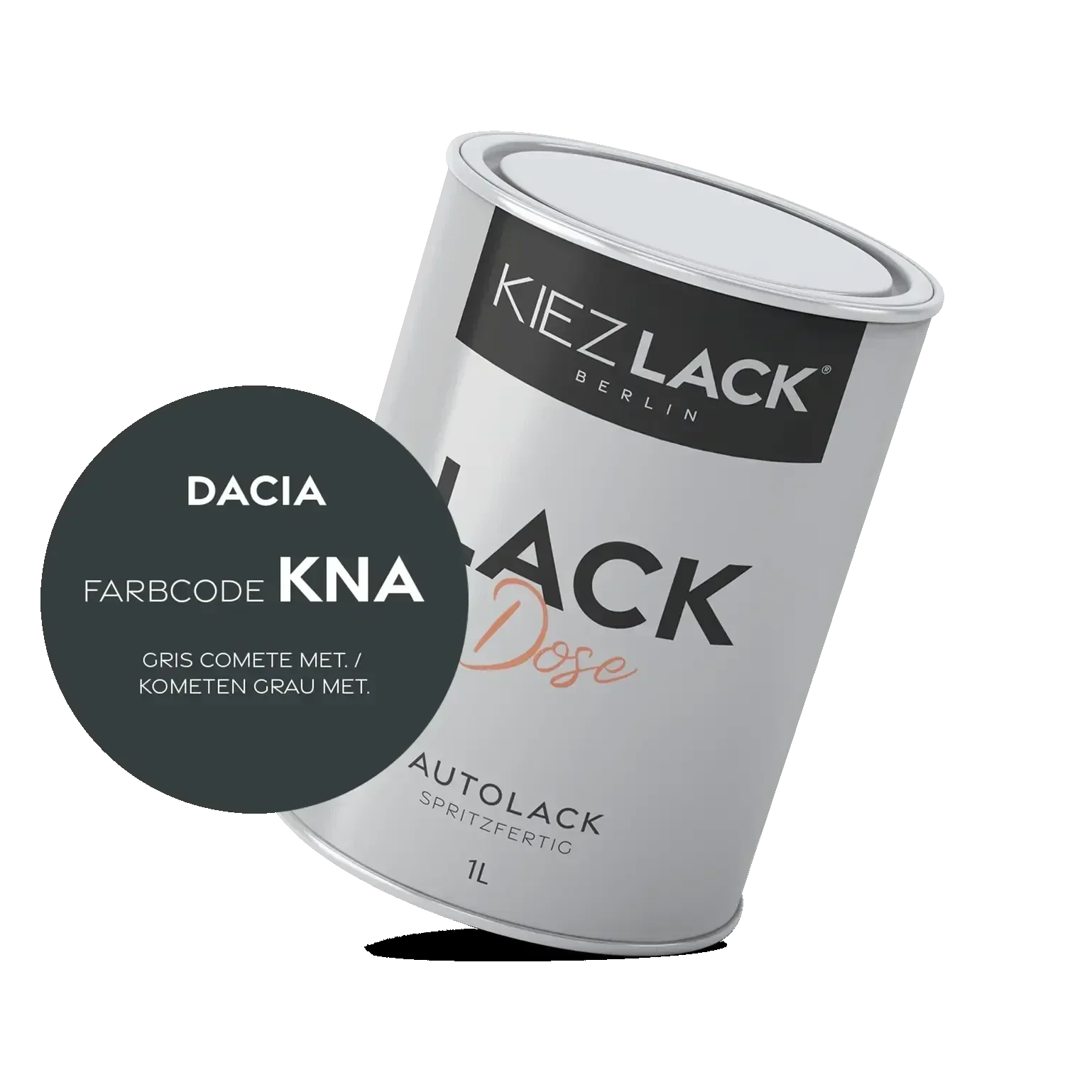 Kiezlack 1K Autolack Lackdose Basislack spritzfertig DACIA KNA GRIS COMETE MET.