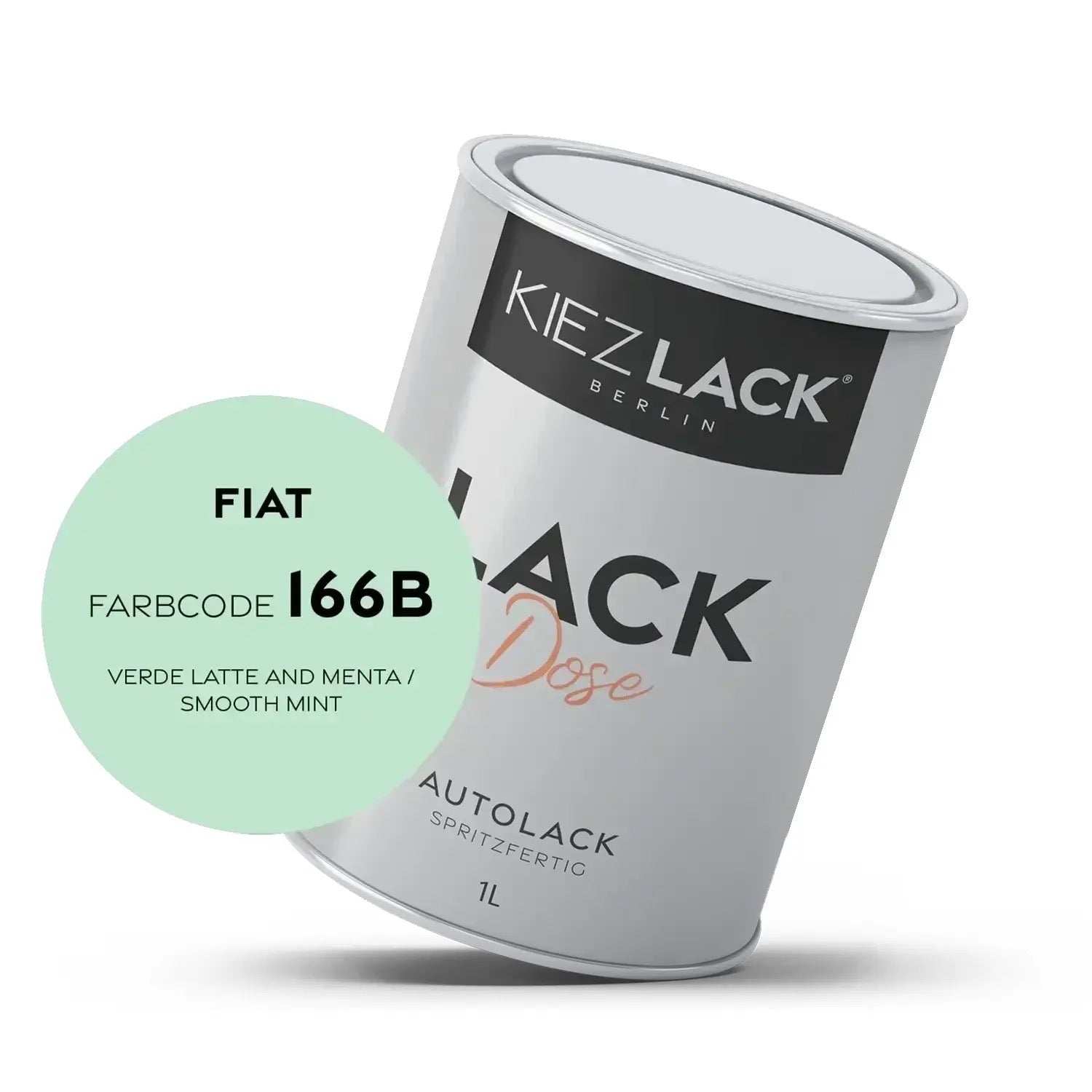 Kiezlack 1K Autolack Lackdose Basislack spritzfertig FIAT 166B VERDE LATTE AND MENTA