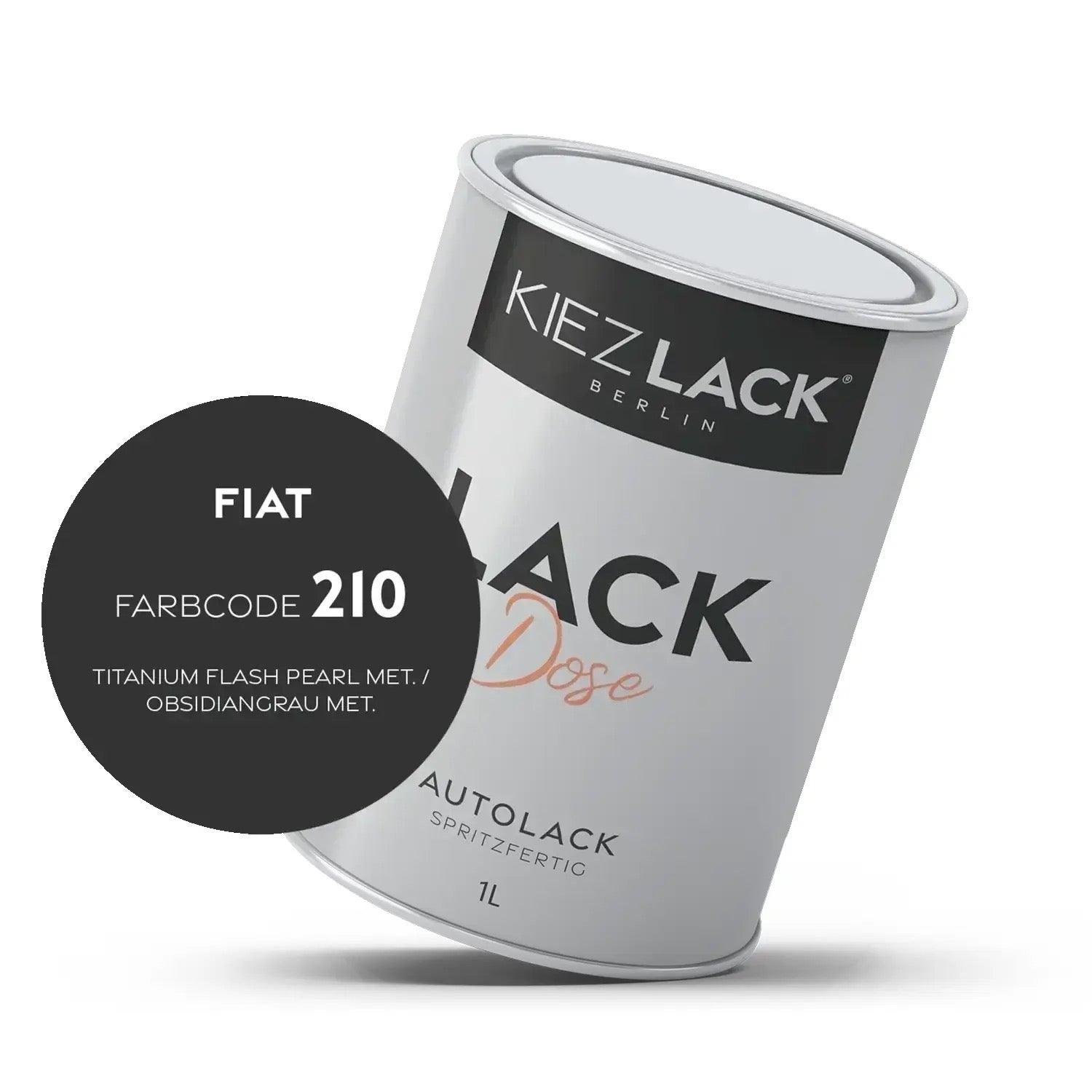 1K Autolack Lackdose Basislack spritzfertig FIAT 210 TITANIUM FLASH PEARL MET.