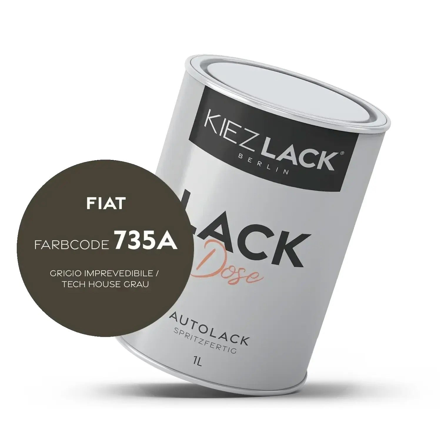 Kiezlack 1K Autolack Lackdose Basislack spritzfertig MERCEDES 735 ASTRALSILBER MET.