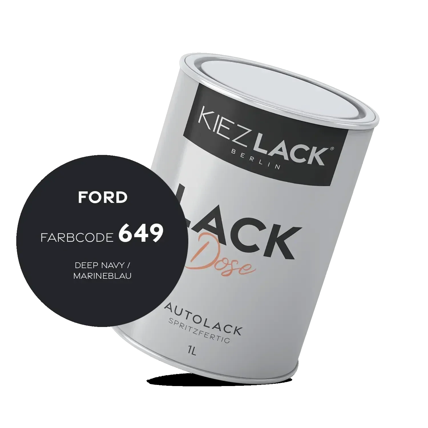 Kiezlack 1K Autolack Lackdose Basislack spritzfertig FORD 649 DEEP NAVY