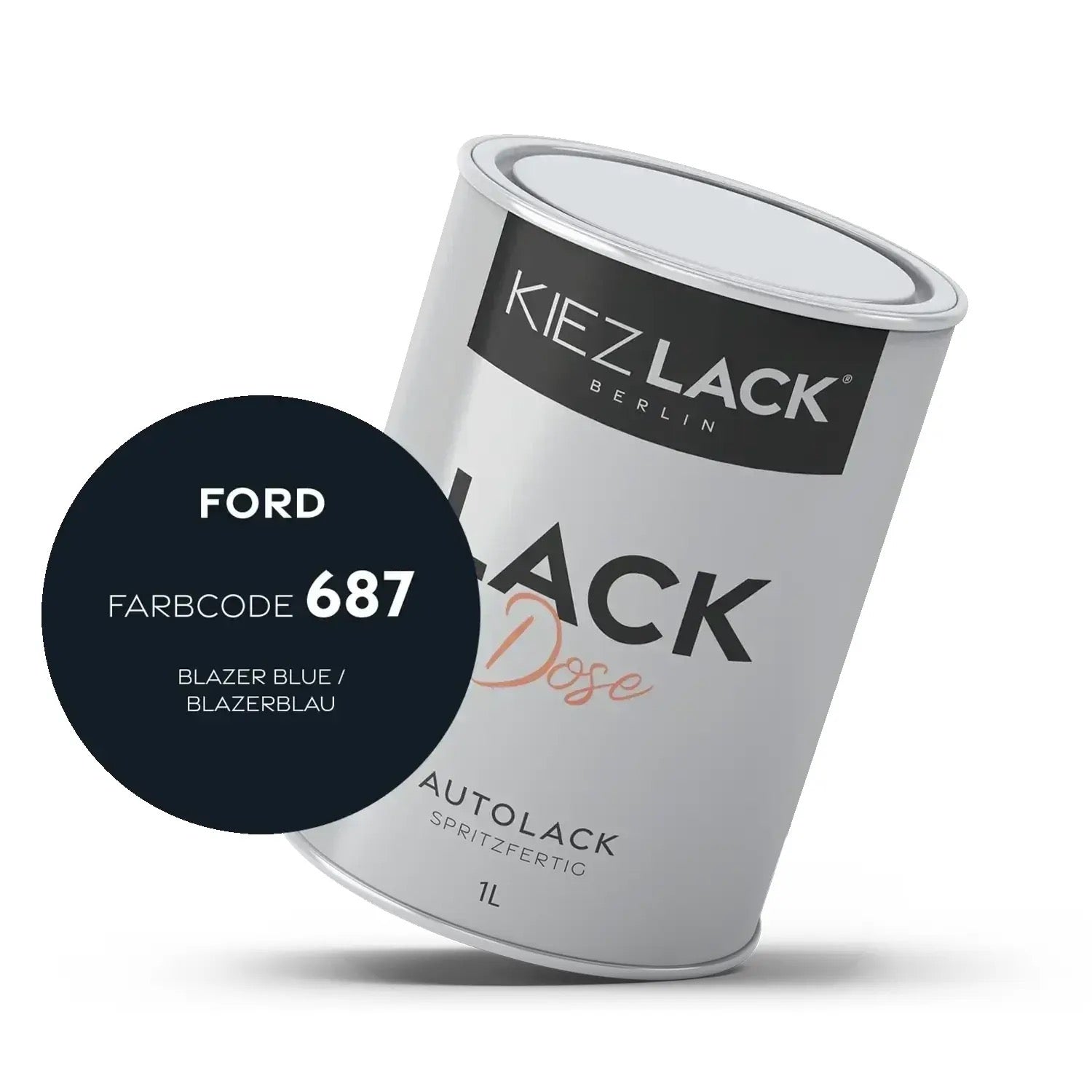 Kiezlack 1K Autolack Lackdose Basislack spritzfertig Renault D68 JET BLACK MET.
