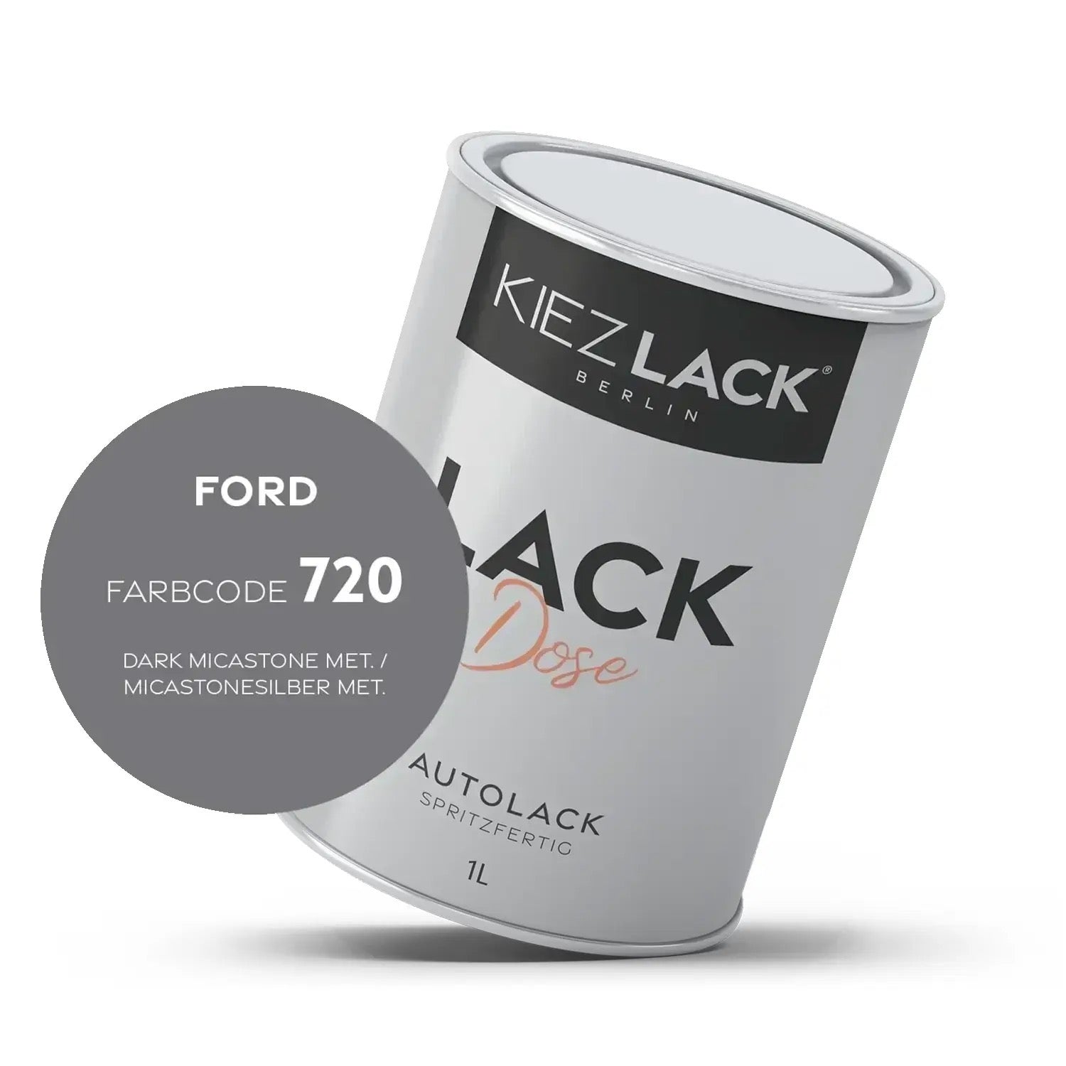 Kiezlack 1K Autolack Lackdose Basislack spritzfertig FORD 720 DARK MICASTONE MET.