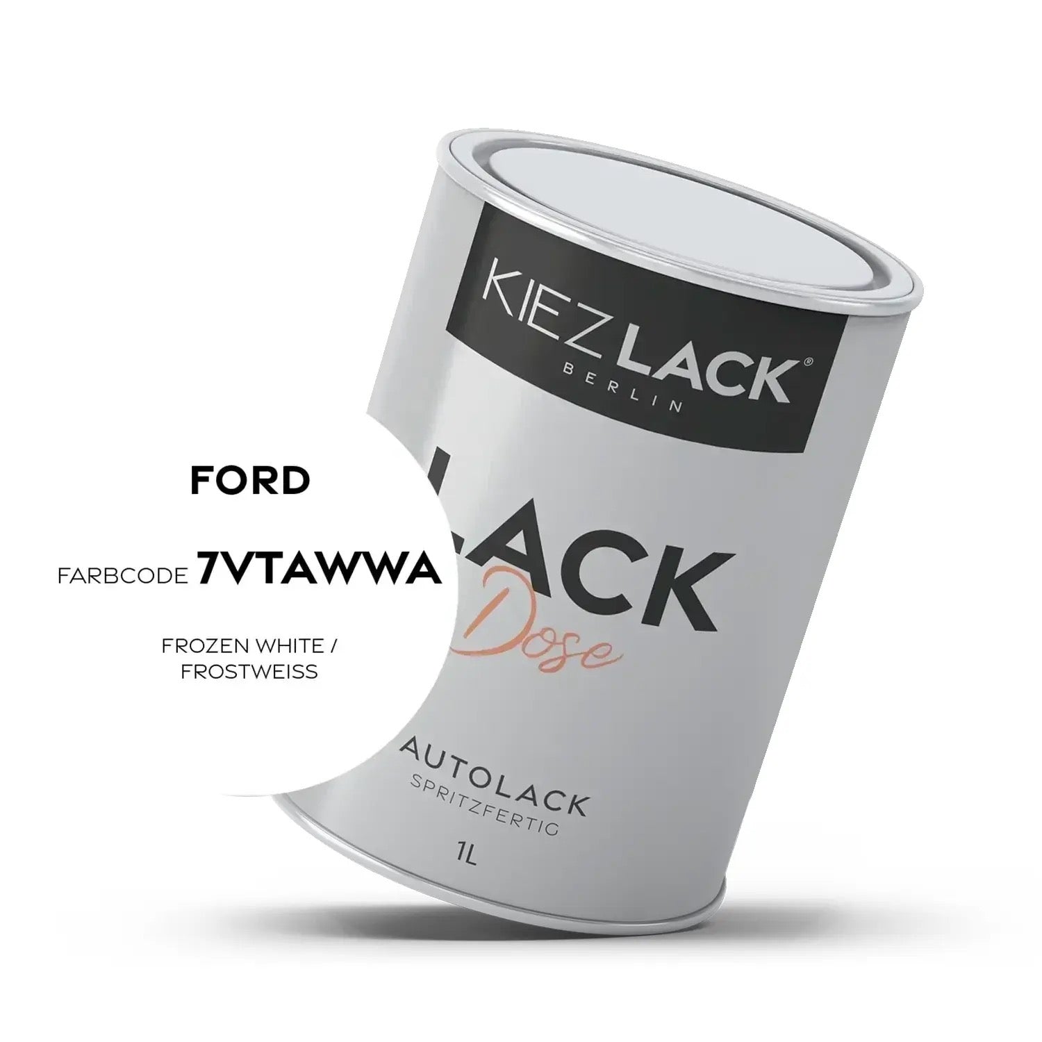 Kiezlack 1K Autolack Lackdose Basislack spritzfertig FORD 7VTA FROZEN WHITE