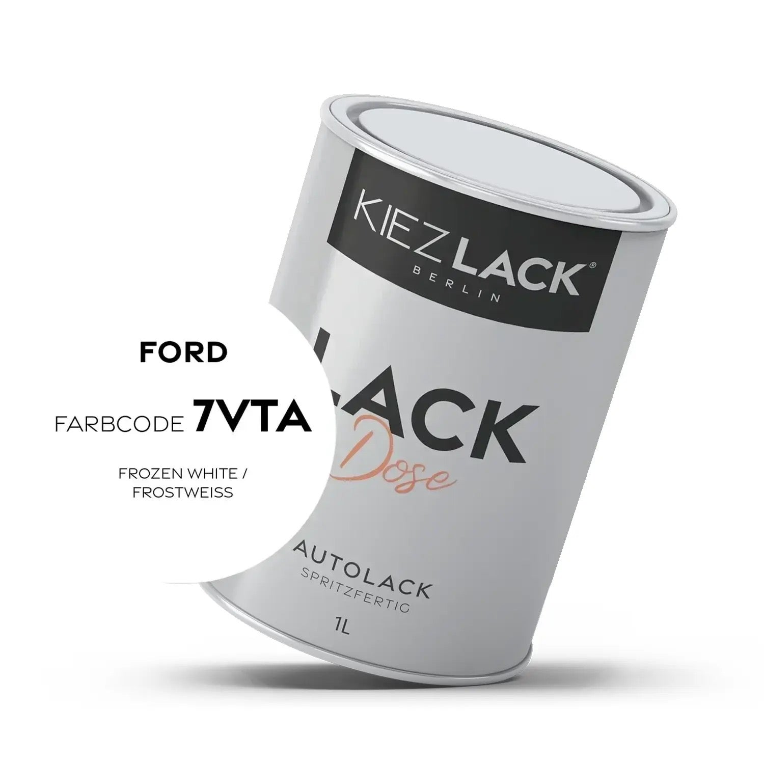 Kiezlack 1K Autolack Lackdose Basislack spritzfertig FORD 7VTAWWA FROZEN WHITE