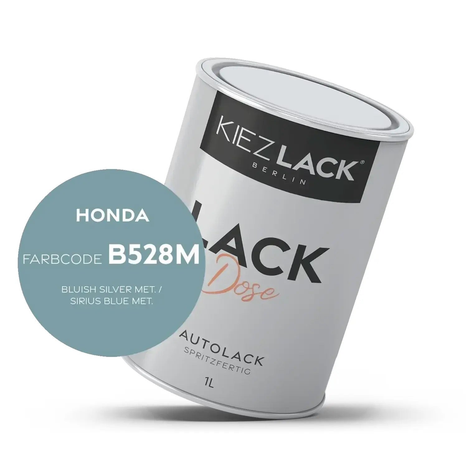 Kiezlack 1K Autolack Lackdose Basislack spritzfertig HONDA B528M BLUISH SILVER MET.
