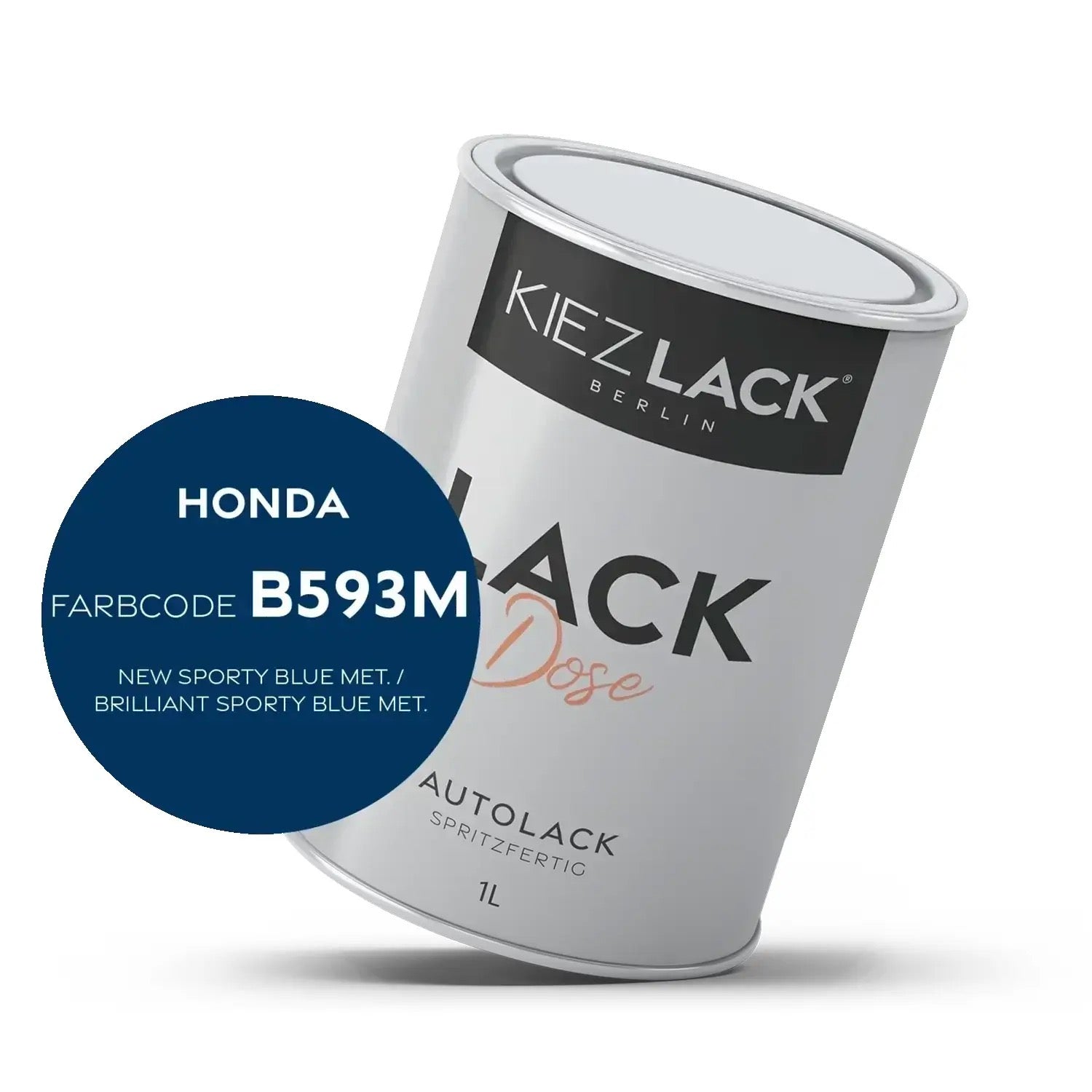 Kiezlack 1K Autolack Lackdose Basislack spritzfertig HONDA B593M NEW SPORTY BLUE MET.