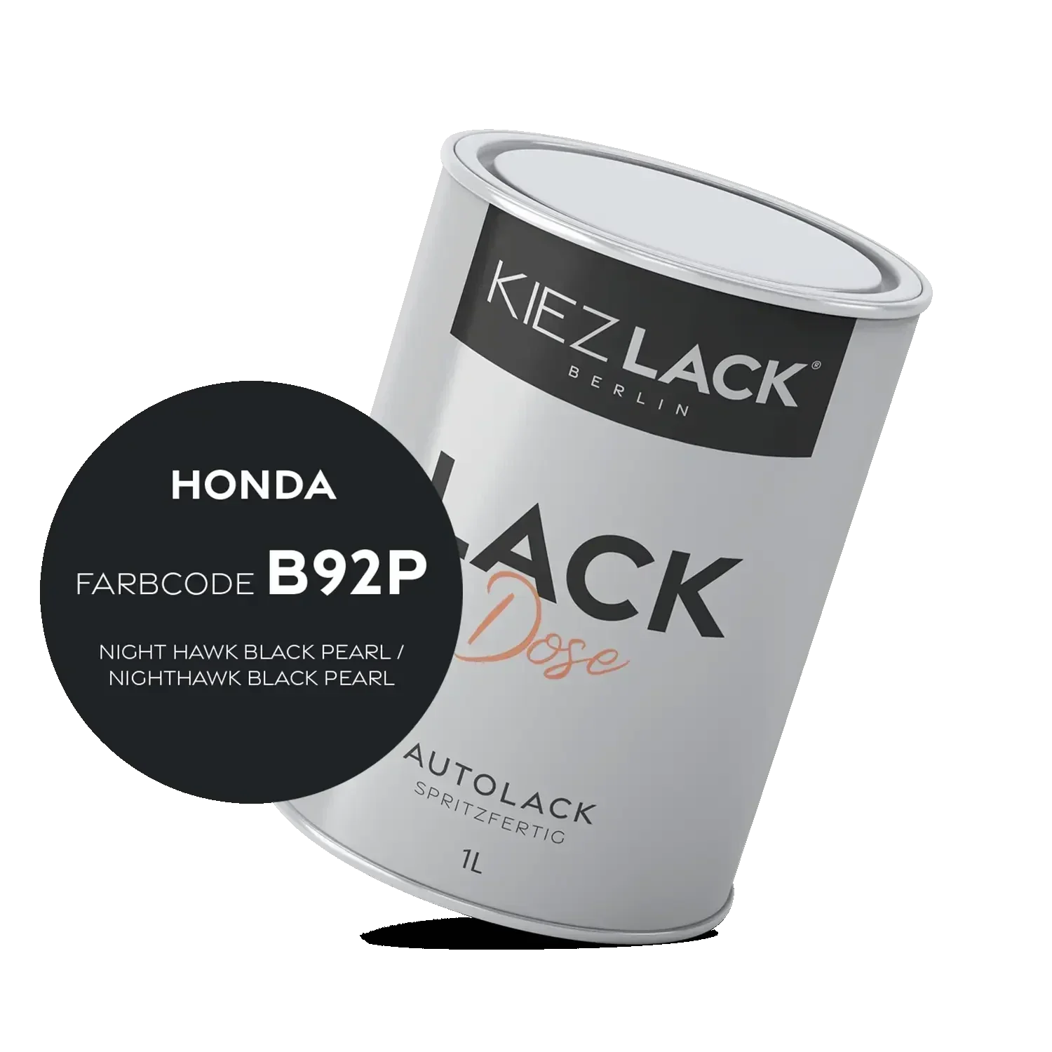 Kiezlack 1K Autolack Lackdose Basislack spritzfertig HONDA B92P NIGHT HAWK BLACK PEARL