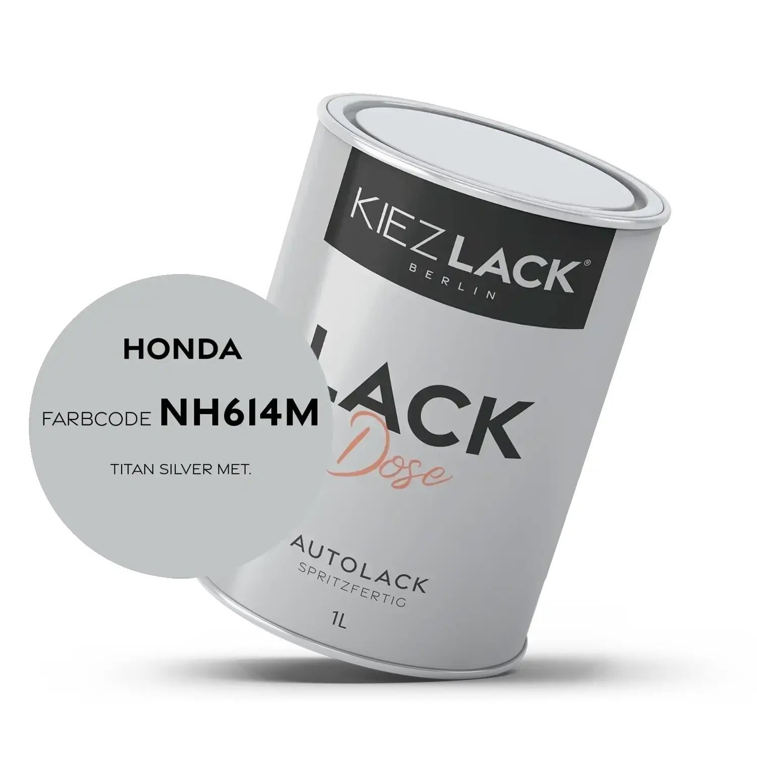1K Autolack Lackdose Basislack spritzfertig HONDA NH614M TITAN SILVER MET.