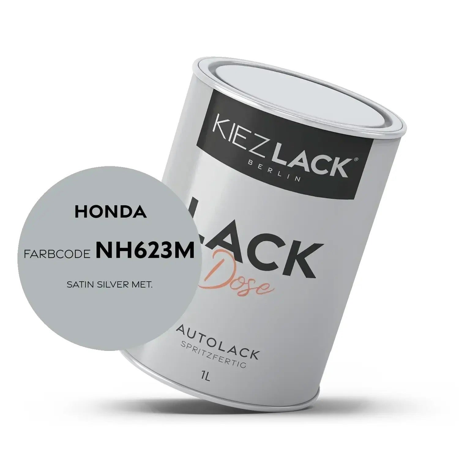 Kiezlack 1K Autolack Lackdose Basislack spritzfertig HONDA NH623M SATIN SILVER MET.