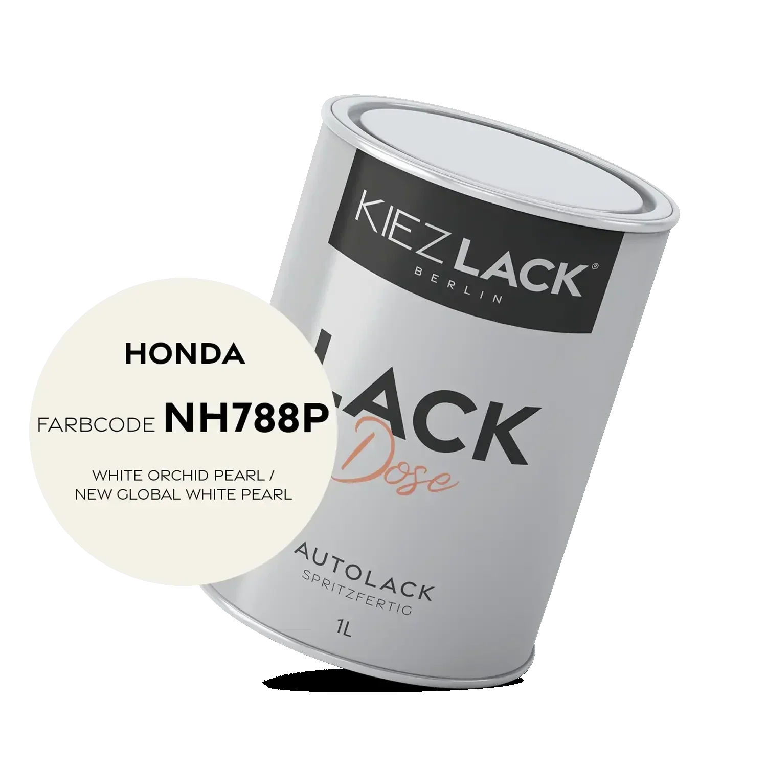 Kiezlack 1K Autolack Lackdose Basislack spritzfertig HONDA NH788P WHITE ORCHID PEARL