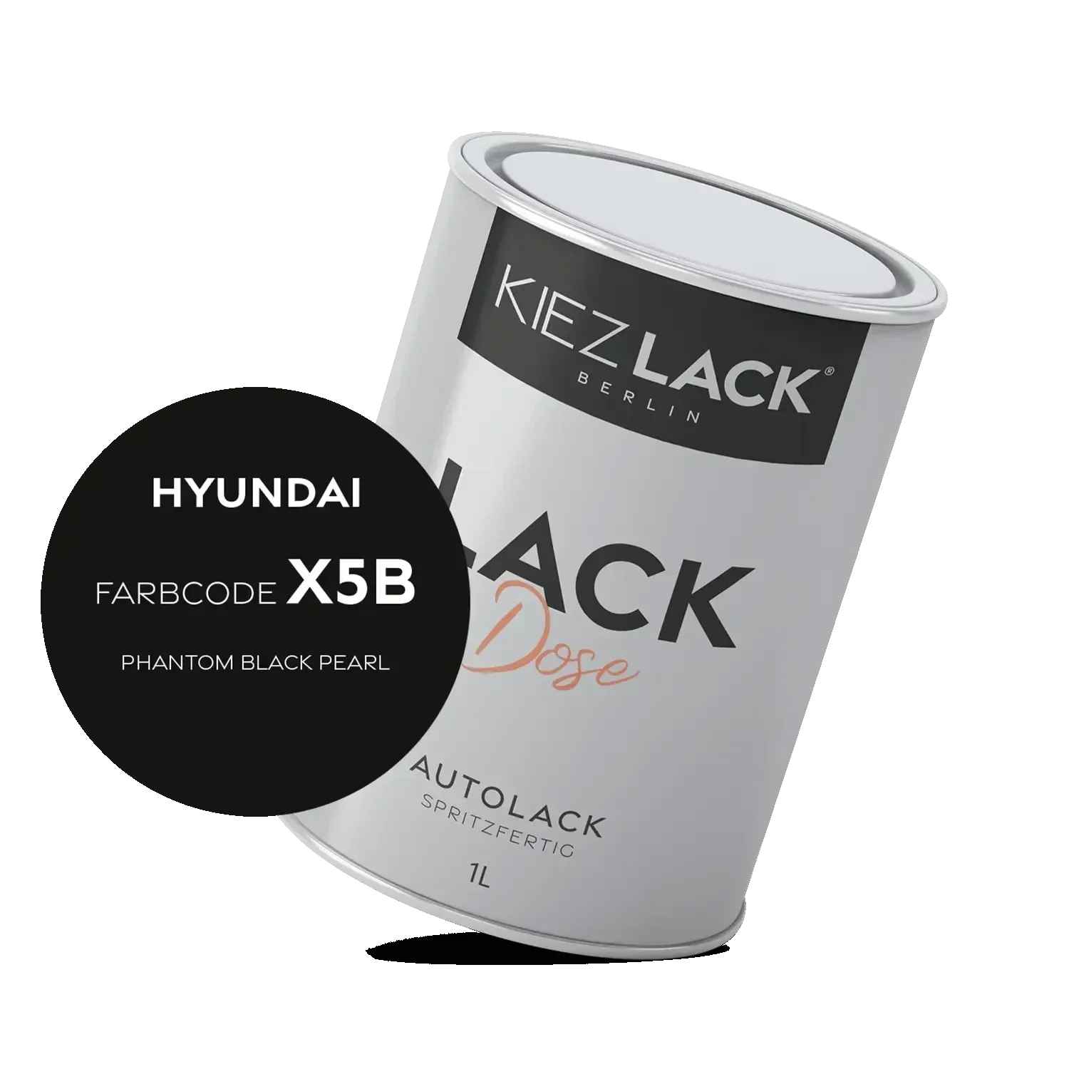Kiezlack 1K Autolack Lackdose Basislack spritzfertig HYUNDAI X5B PHANTOM BLACK PEARL