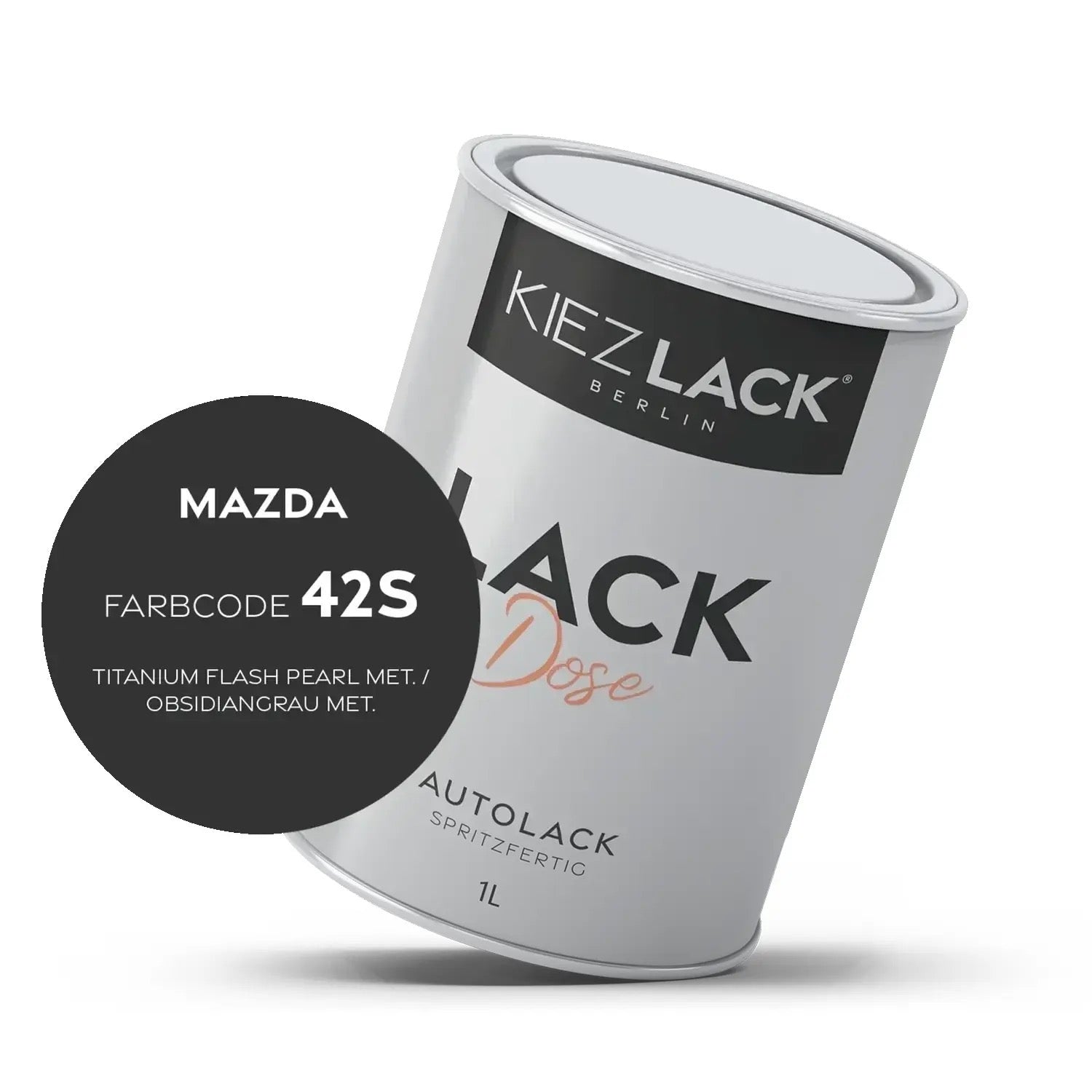 1K Autolack Lackdose Basislack spritzfertig MAZDA 42s TITANIUM FLASH PEARL MET.