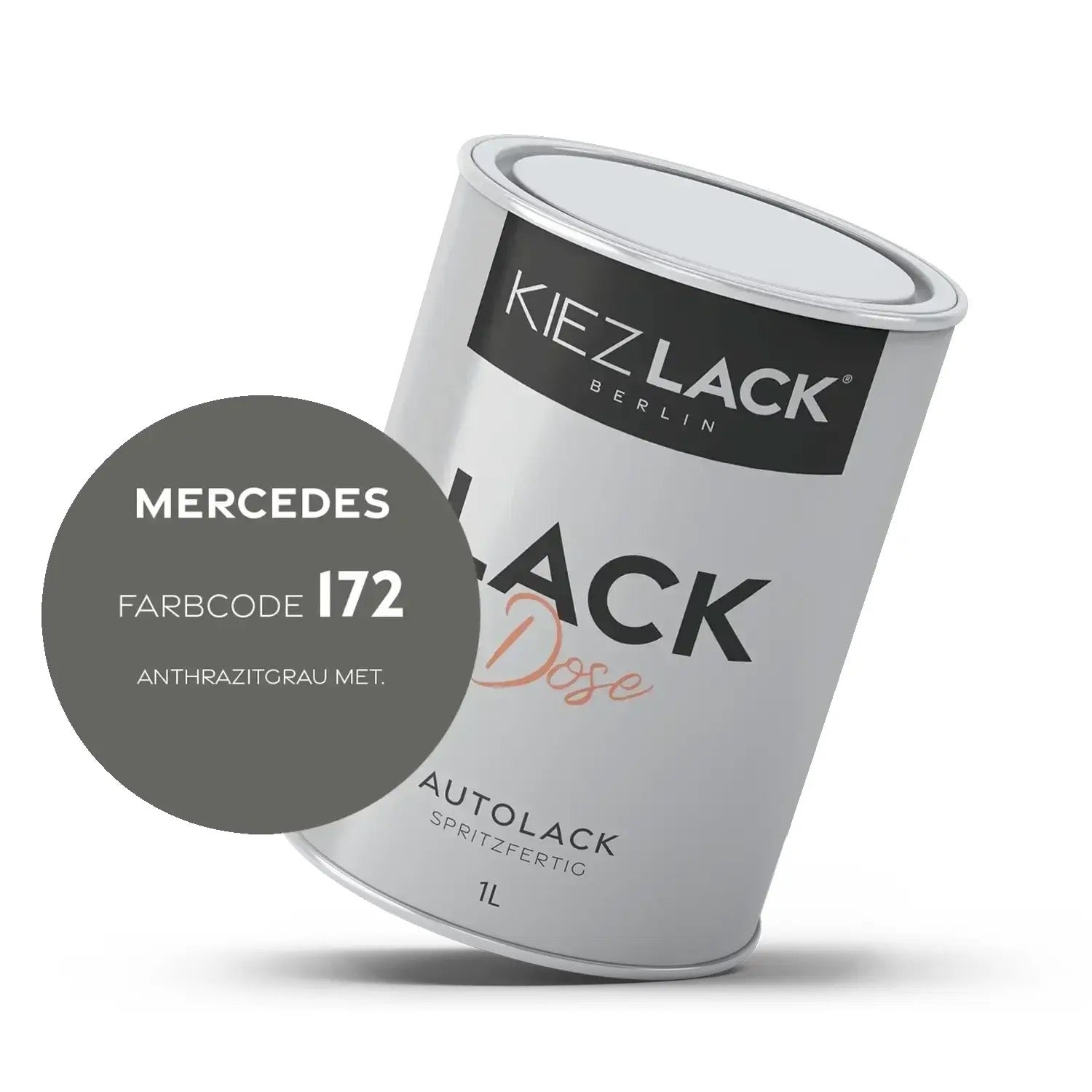 1K Autolack Lackdose Basislack spritzfertig MERCEDES 172 ANTHRAZITGRAU MET.