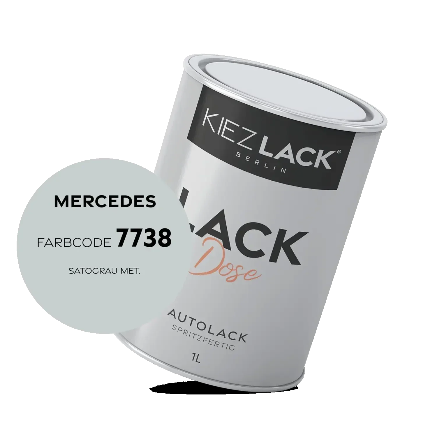 Kiezlack 1K Autolack Lackdose Basislack spritzfertig MERCEDES 7738 SATOGRAU MET.
