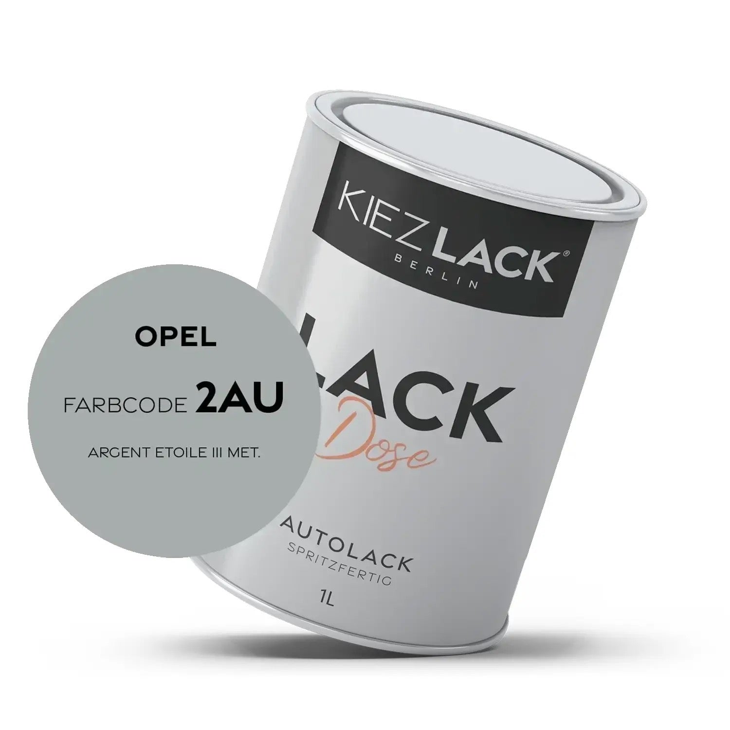 Kiezlack 1K Autolack Lackdose Basislack spritzfertig OPEL 2AU ARGENT ETOILE III MET.